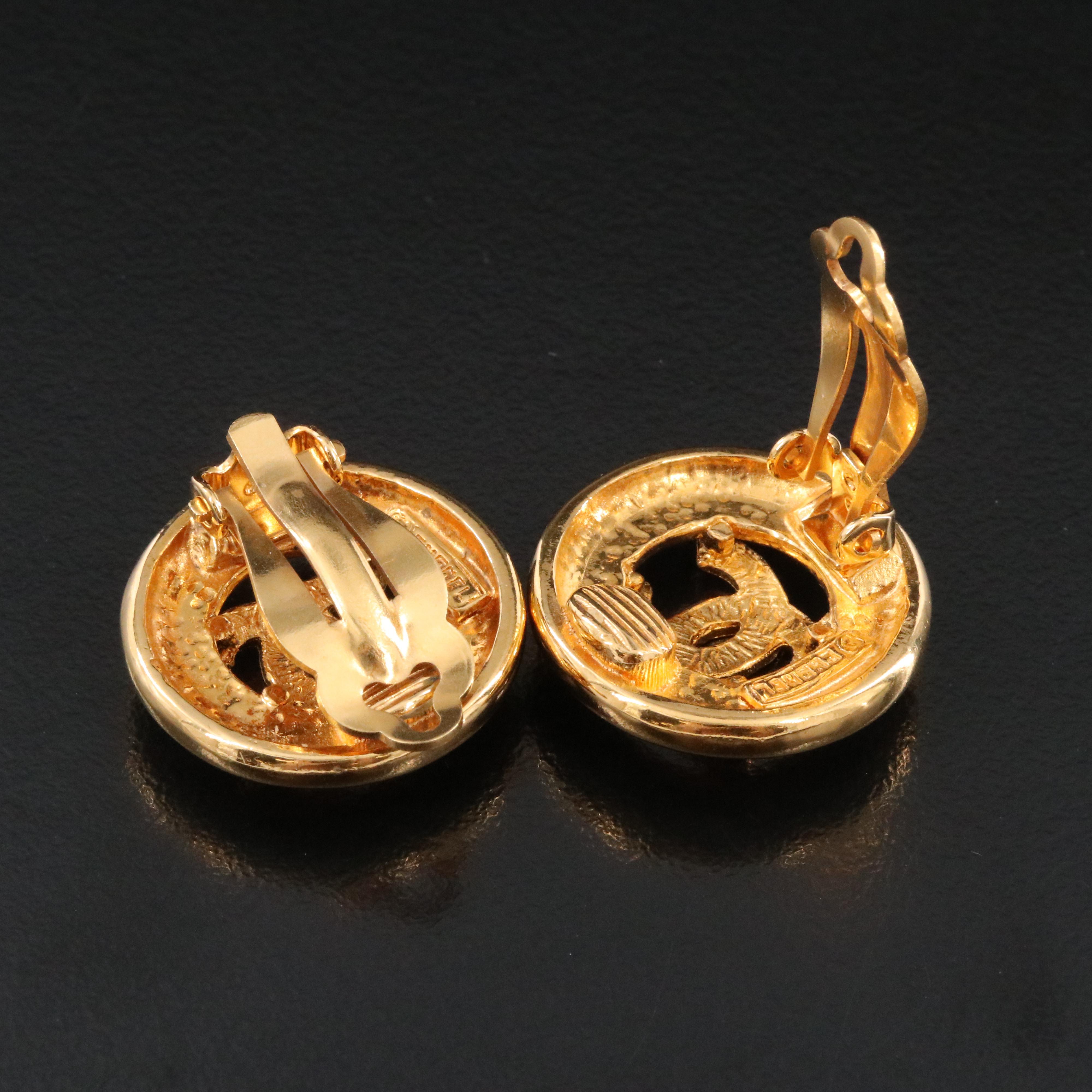 Chanel CC Clip Earrings Vintage