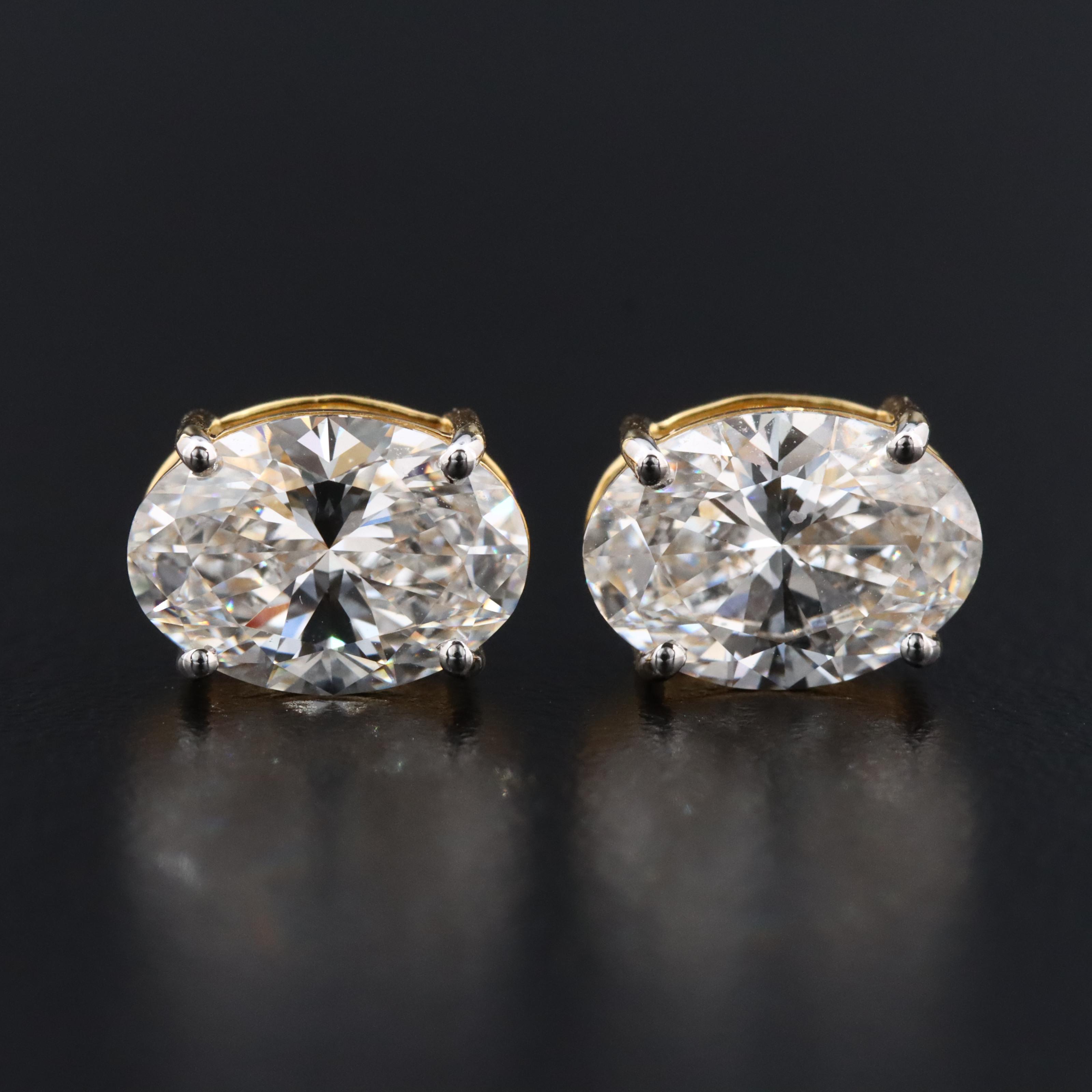14K 3.30 CTW Lab Grown Diamond Stud Earrings with IGI Reports