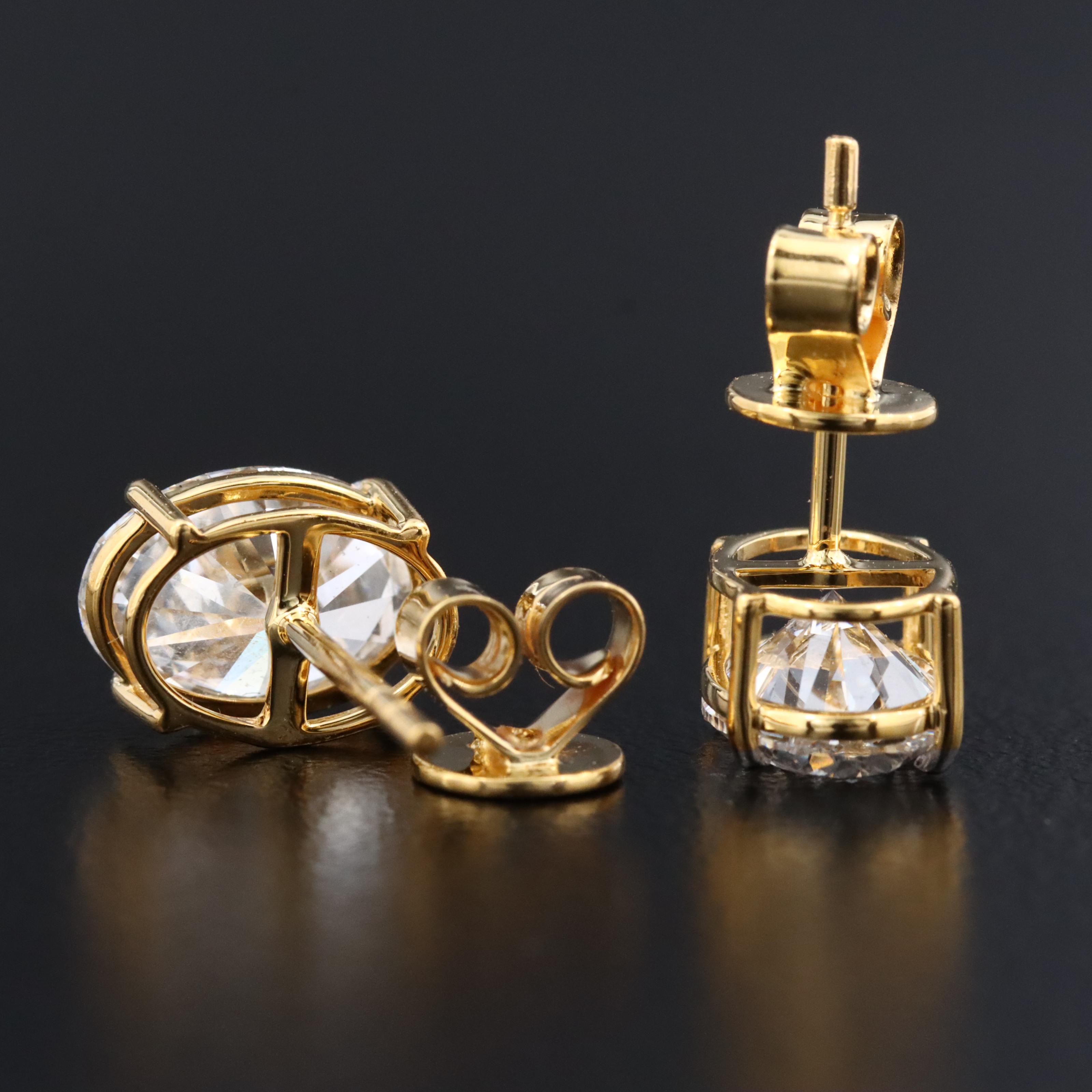 14K 3.30 CTW Lab Grown Diamond Stud Earrings with IGI Reports