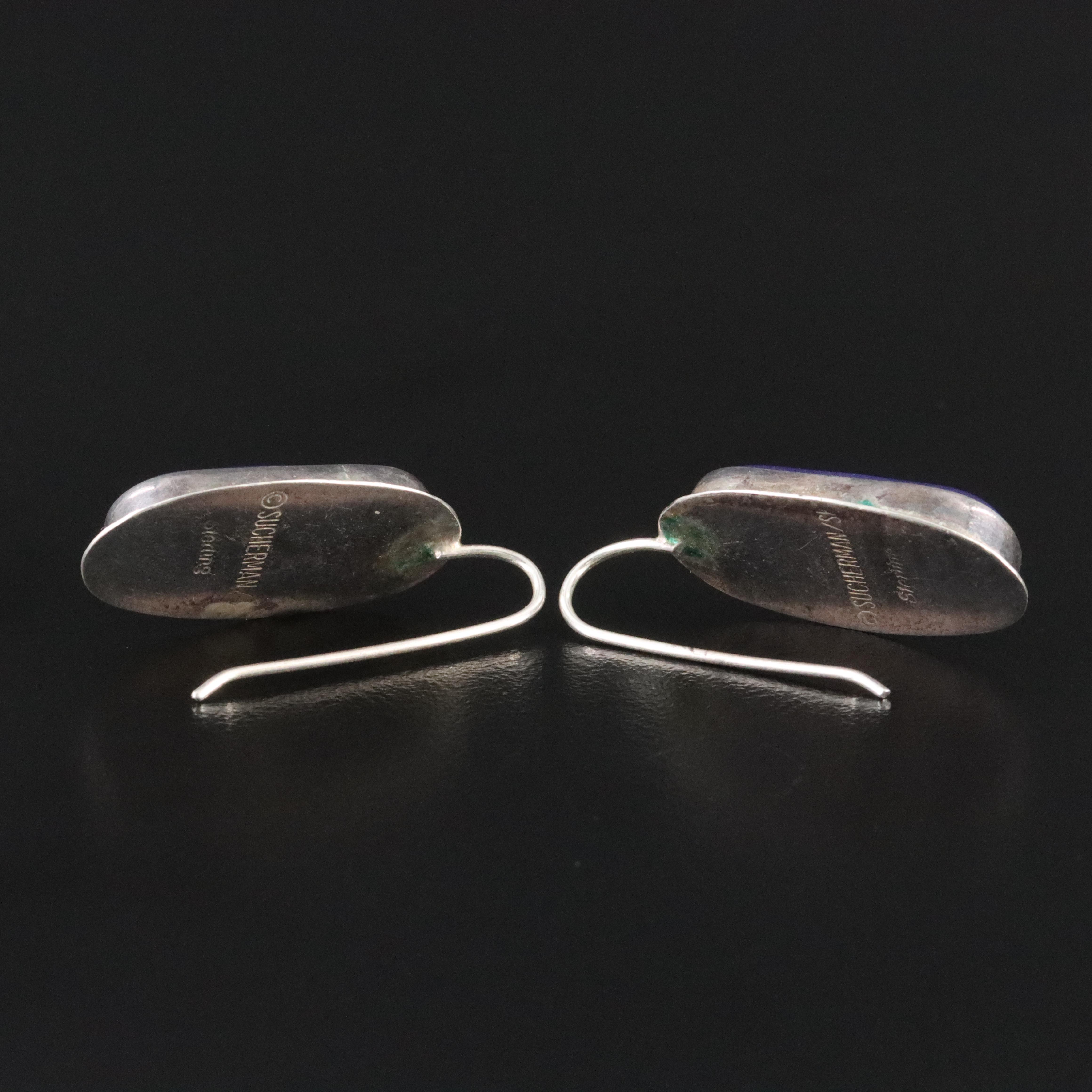 Barbara Sucherman Sterling Dichroic Glass Earrings