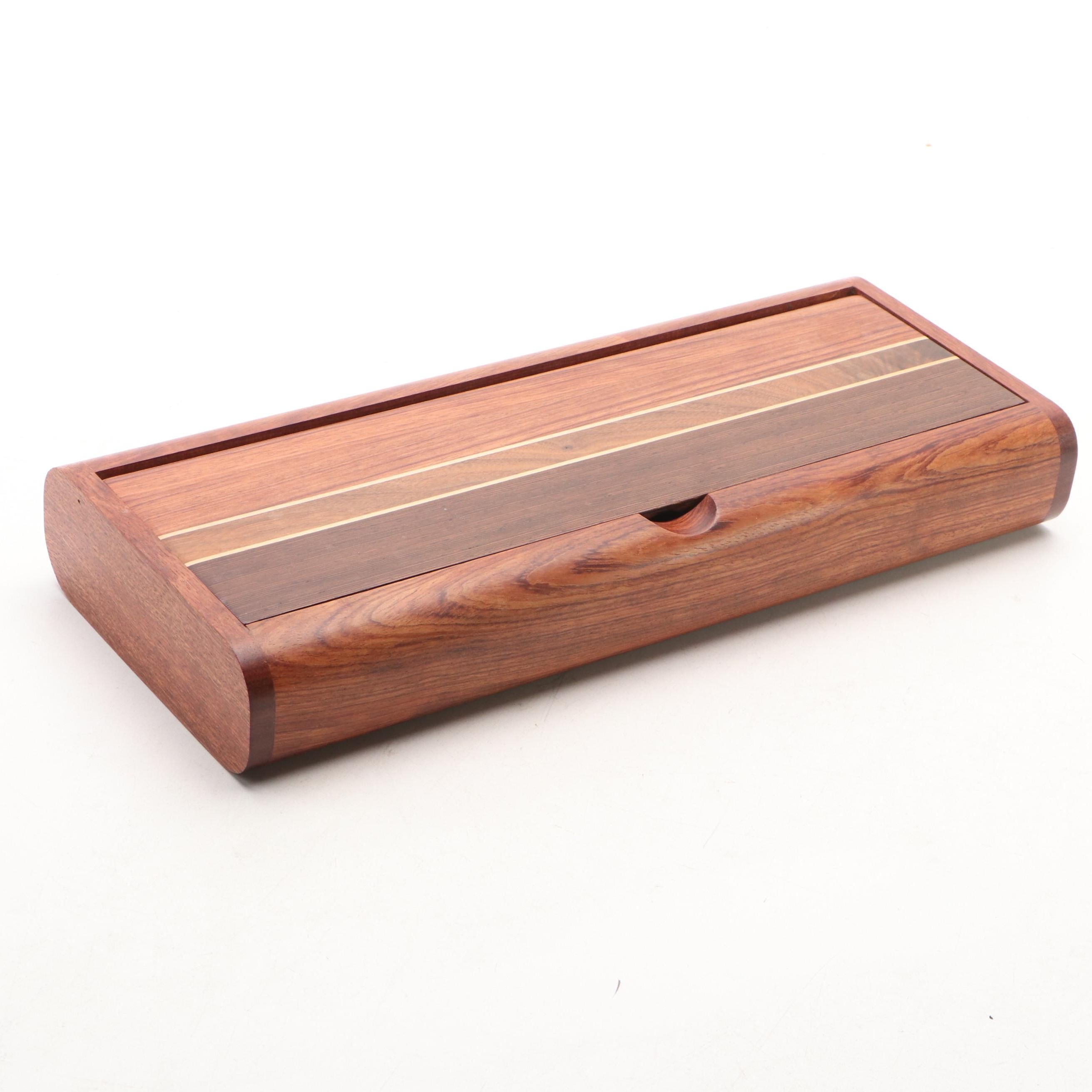 Walnut, Rosewood and Mixed Hardwoods Pen Box