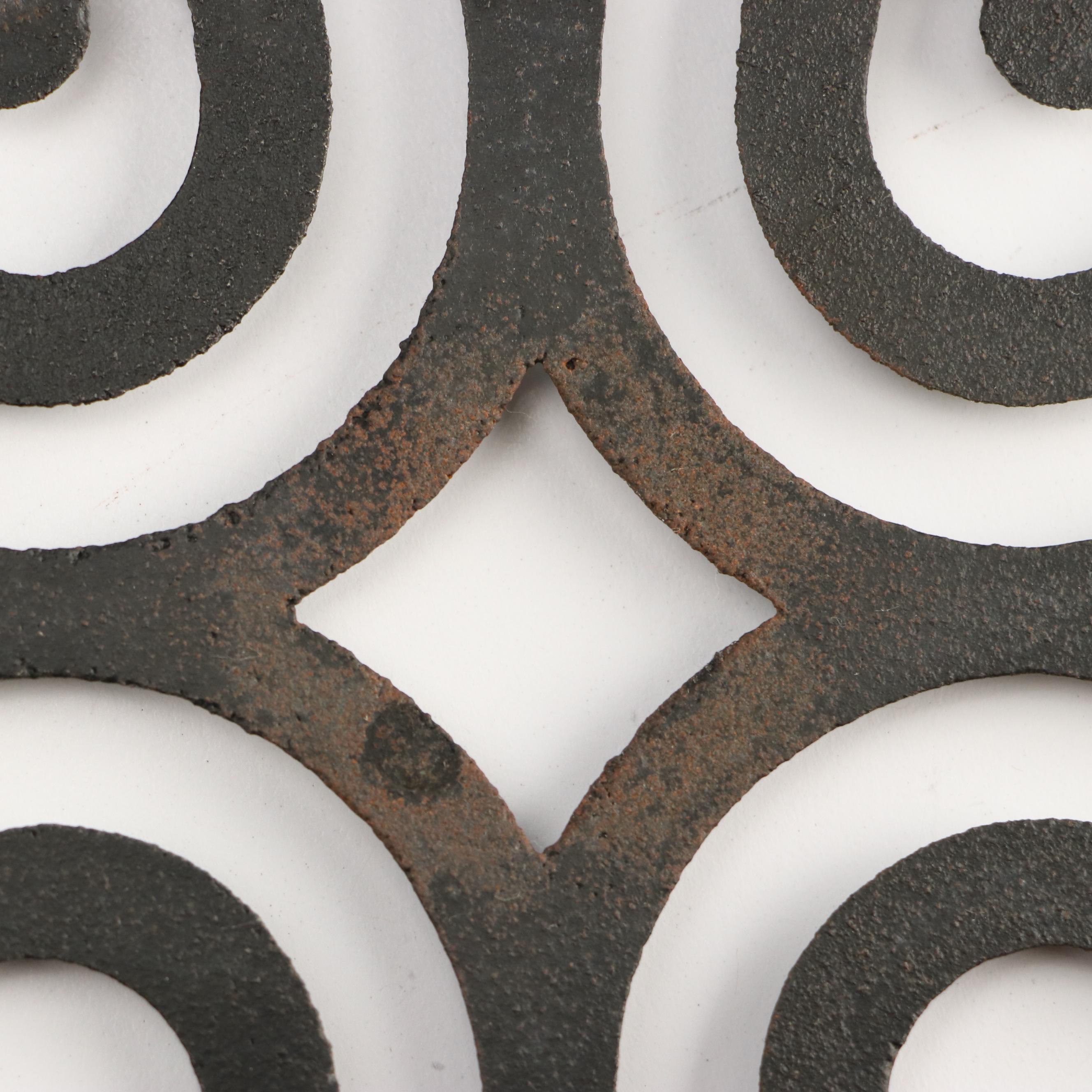 Staub Cast Iron Trivet with Wagner Ware Cast Iron Pan