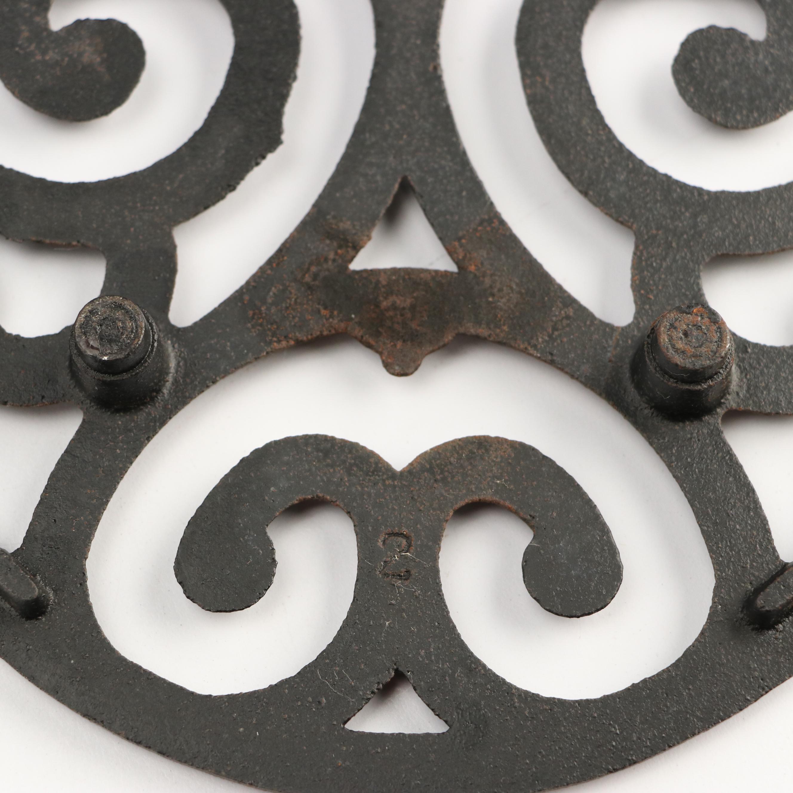 Staub Cast Iron Trivet with Wagner Ware Cast Iron Pan