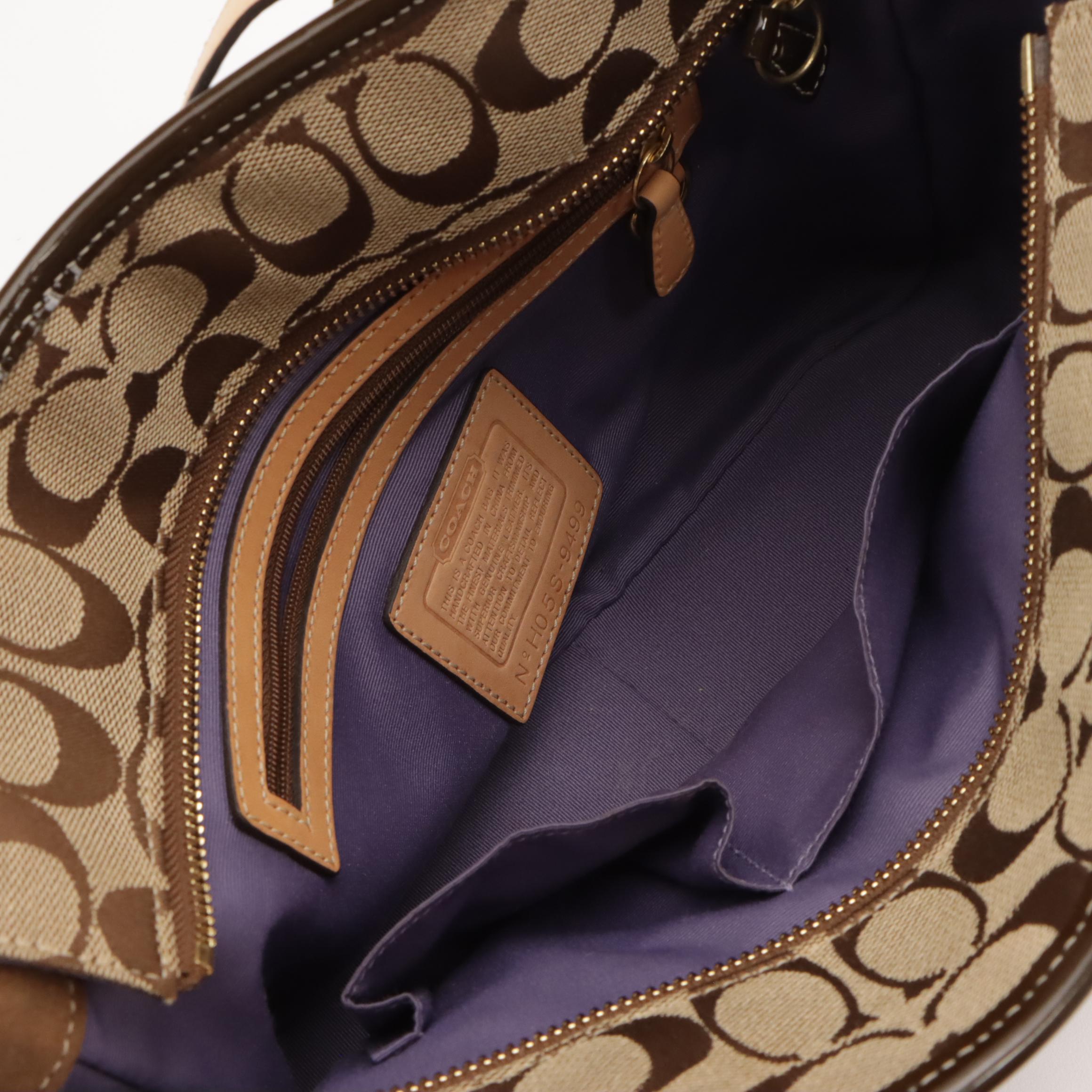 Coach Black Leather Soho Shoulder Bag and Holiday Patchwork Tote