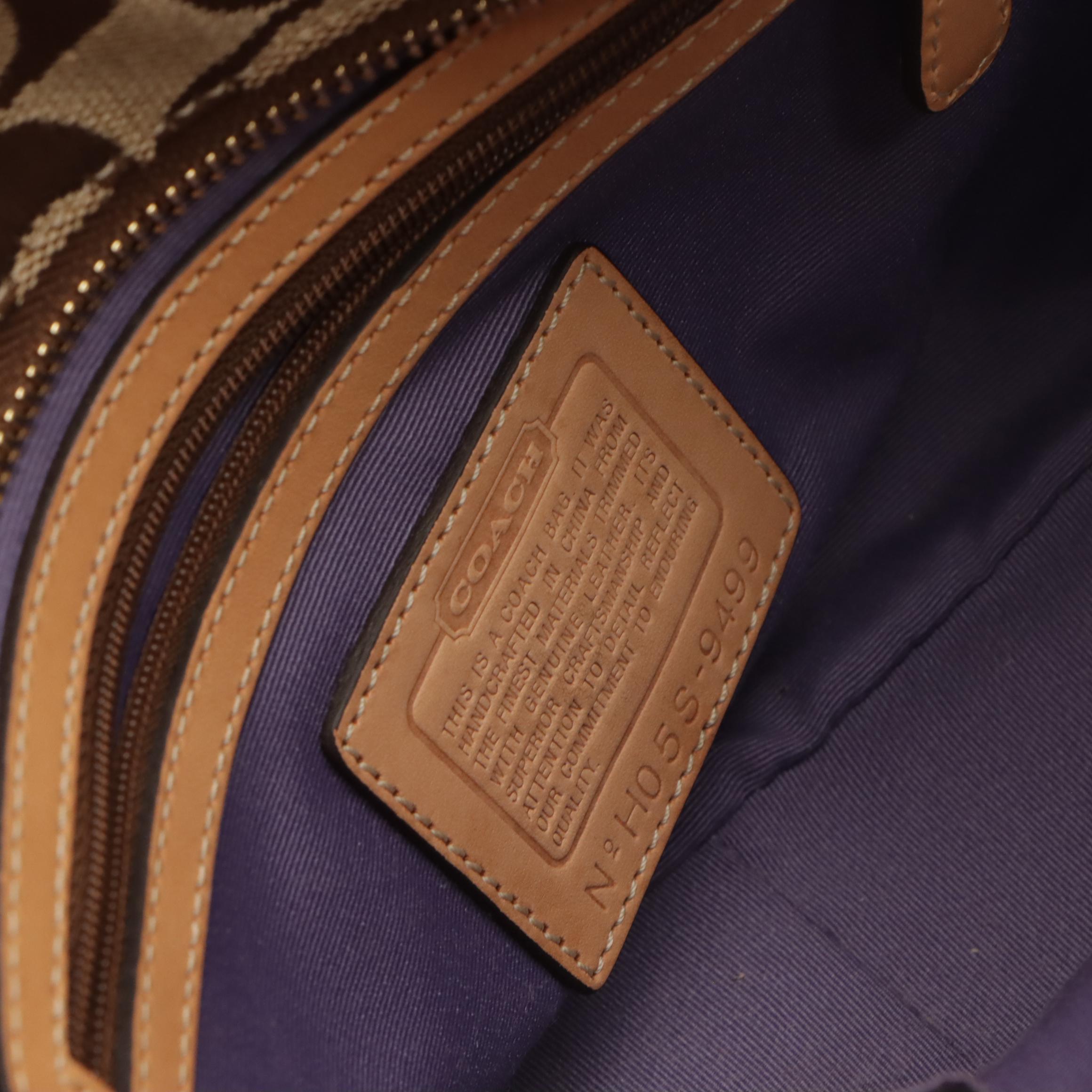 Coach Black Leather Soho Shoulder Bag and Holiday Patchwork Tote