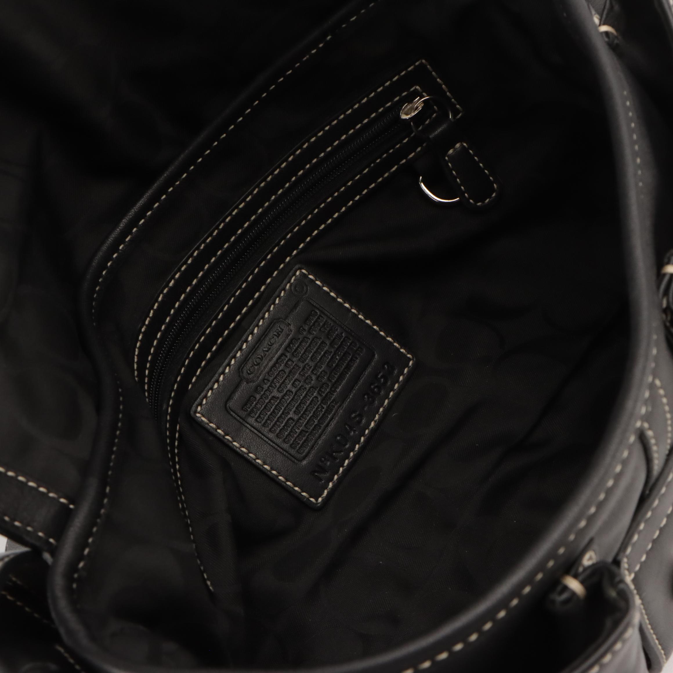 Coach Black Leather Soho Shoulder Bag and Holiday Patchwork Tote