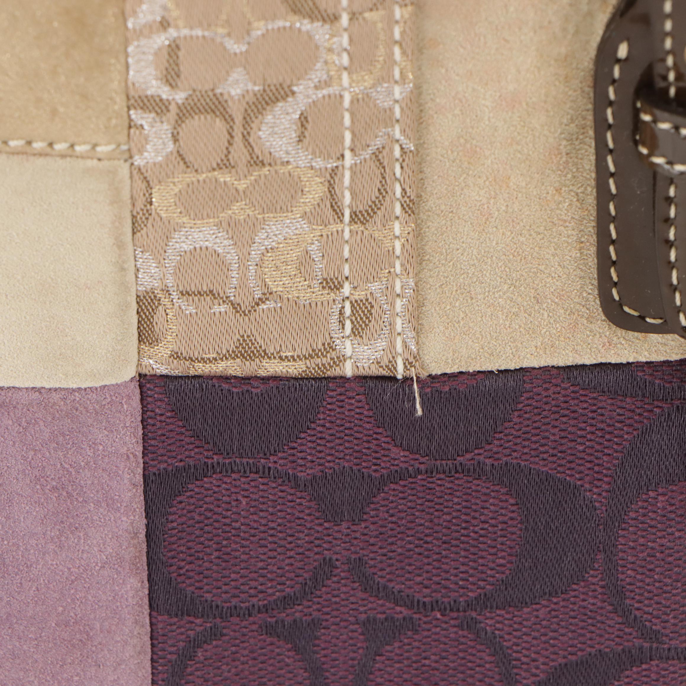 Coach Black Leather Soho Shoulder Bag and Holiday Patchwork Tote