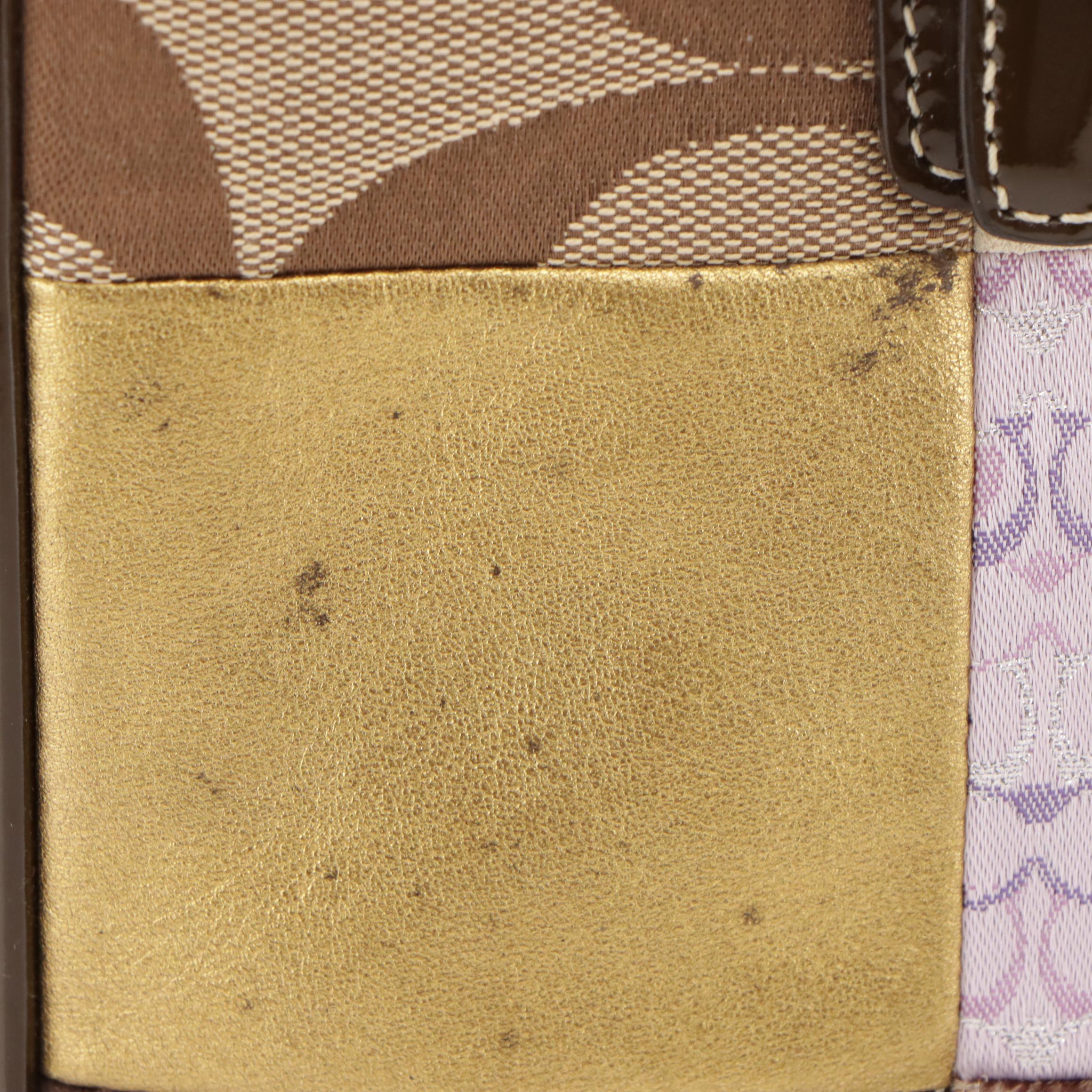 Coach Black Leather Soho Shoulder Bag and Holiday Patchwork Tote