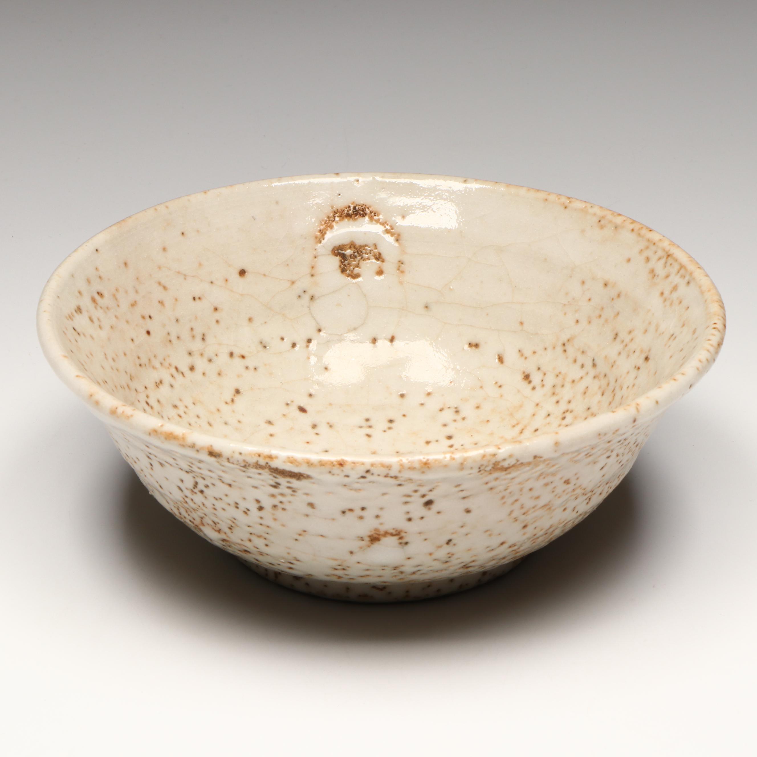 Speckle Glazed Art Pottery Bowl