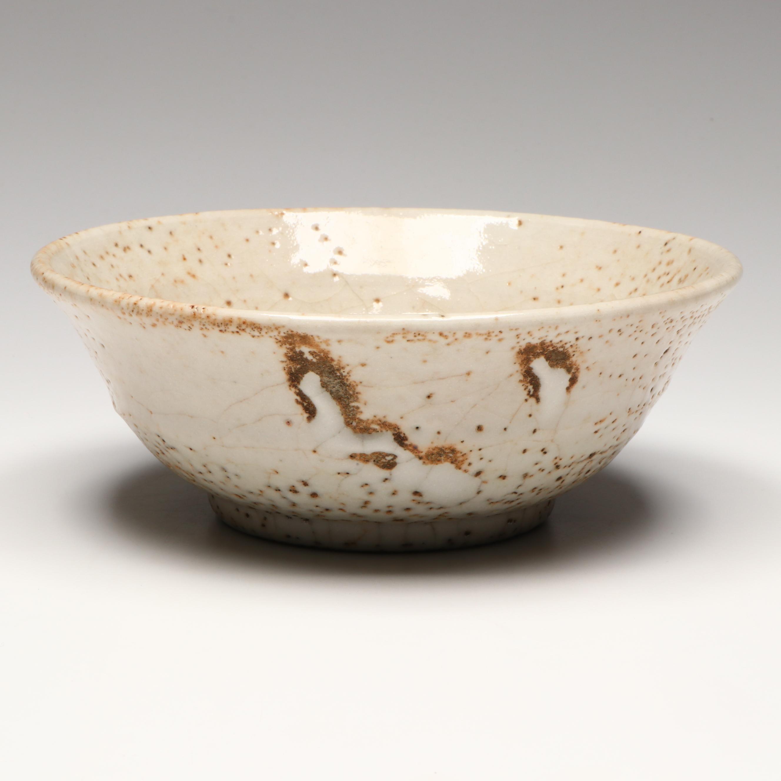 Speckle Glazed Art Pottery Bowl