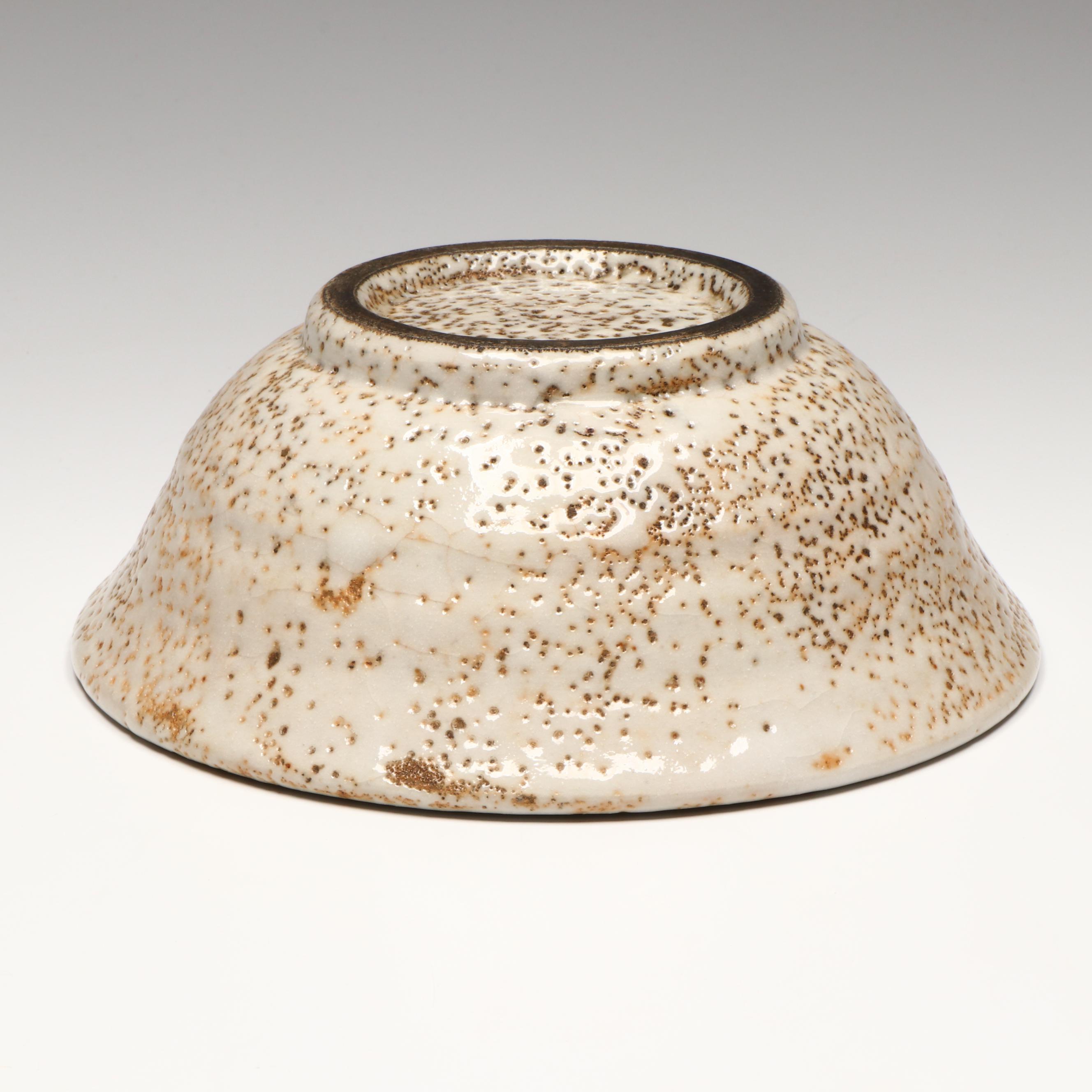 Speckle Glazed Art Pottery Bowl