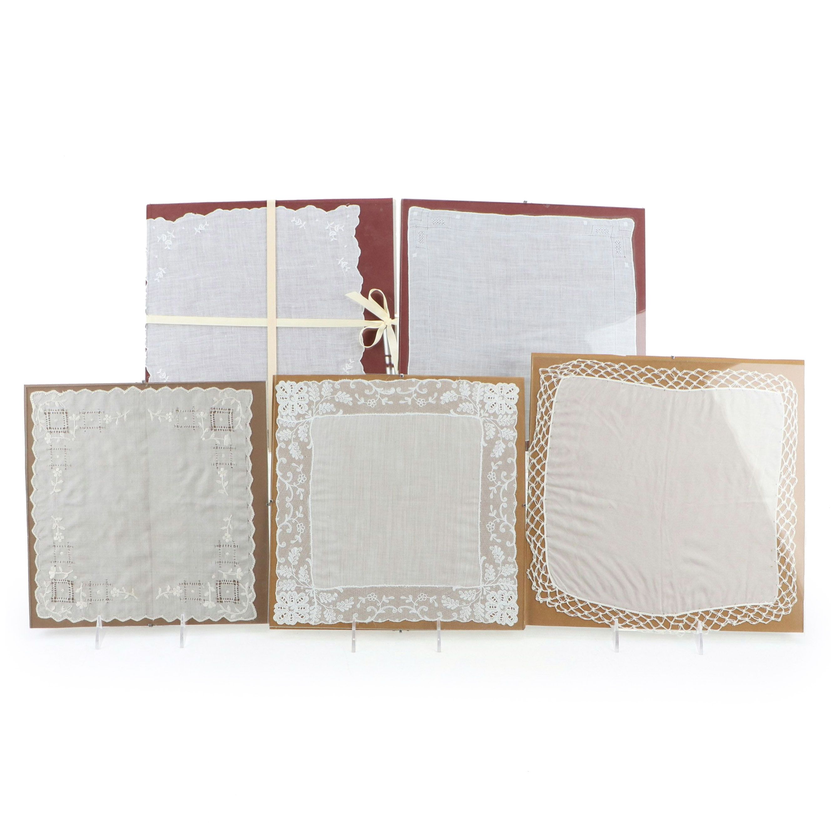 Hanging Embroidered and Lace Table Linens