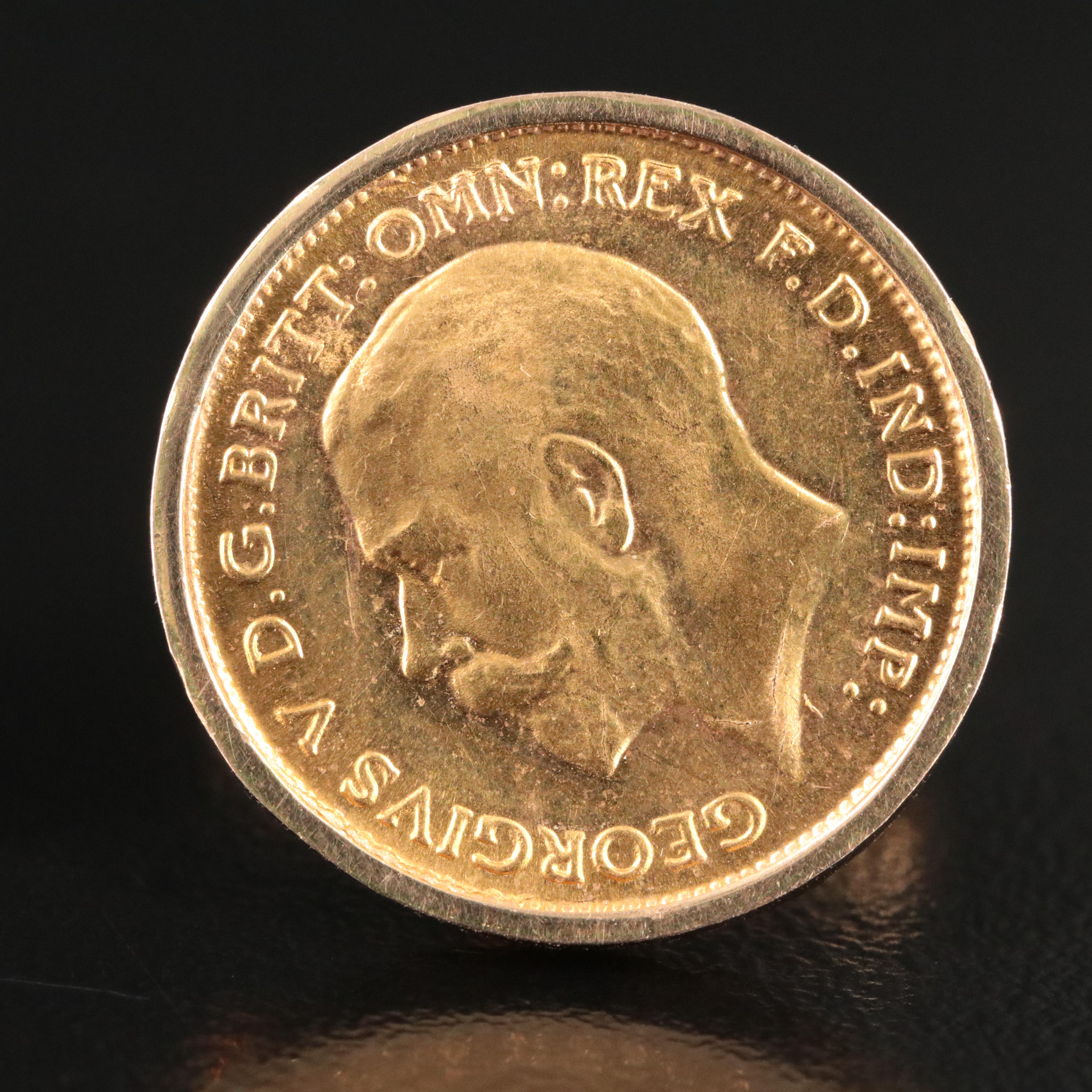 18K Cufflinks with 1912 British Gold Half Sovereigns