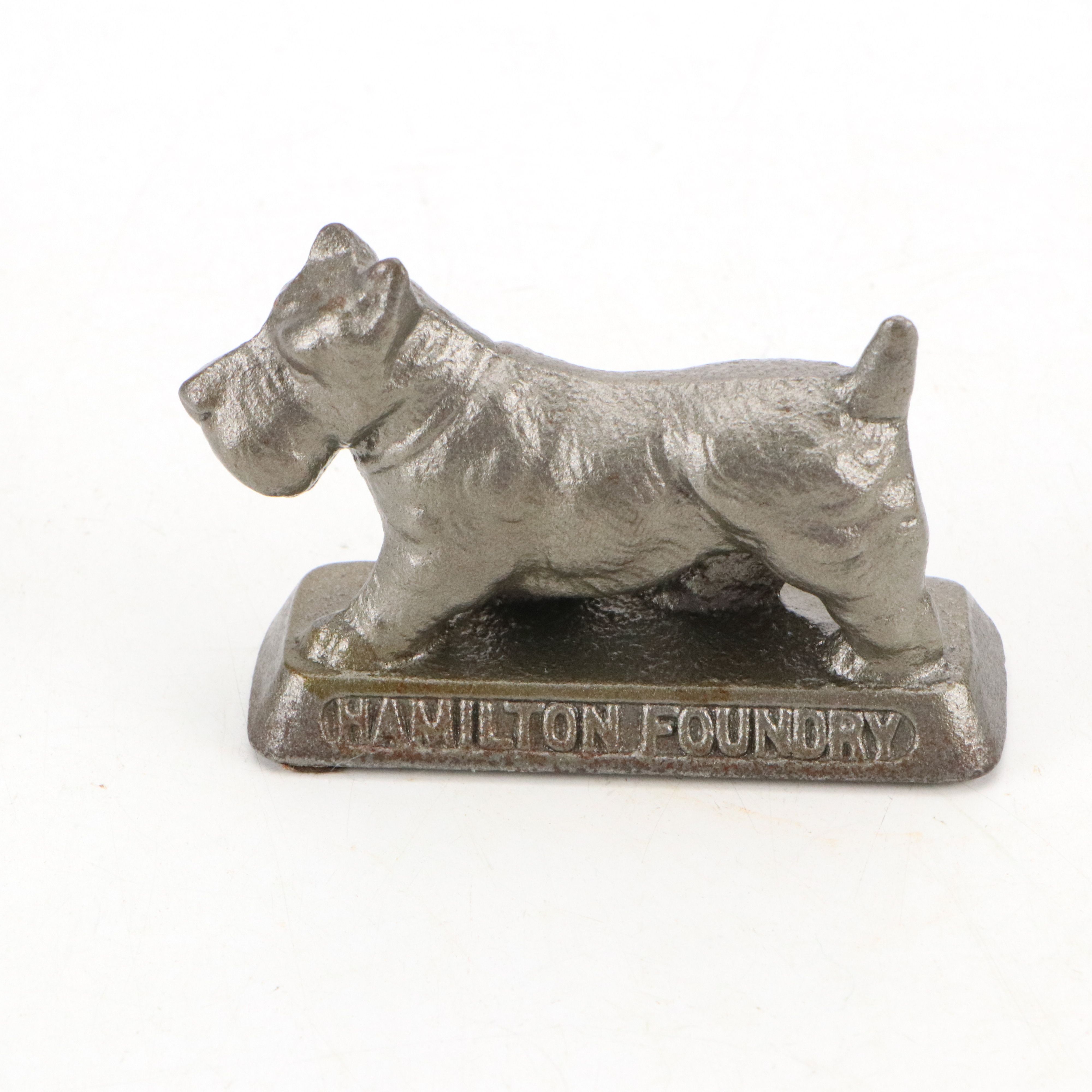 Hamilton Foundry Scottish Terrier Paperweights with Other Cast Metal Dog