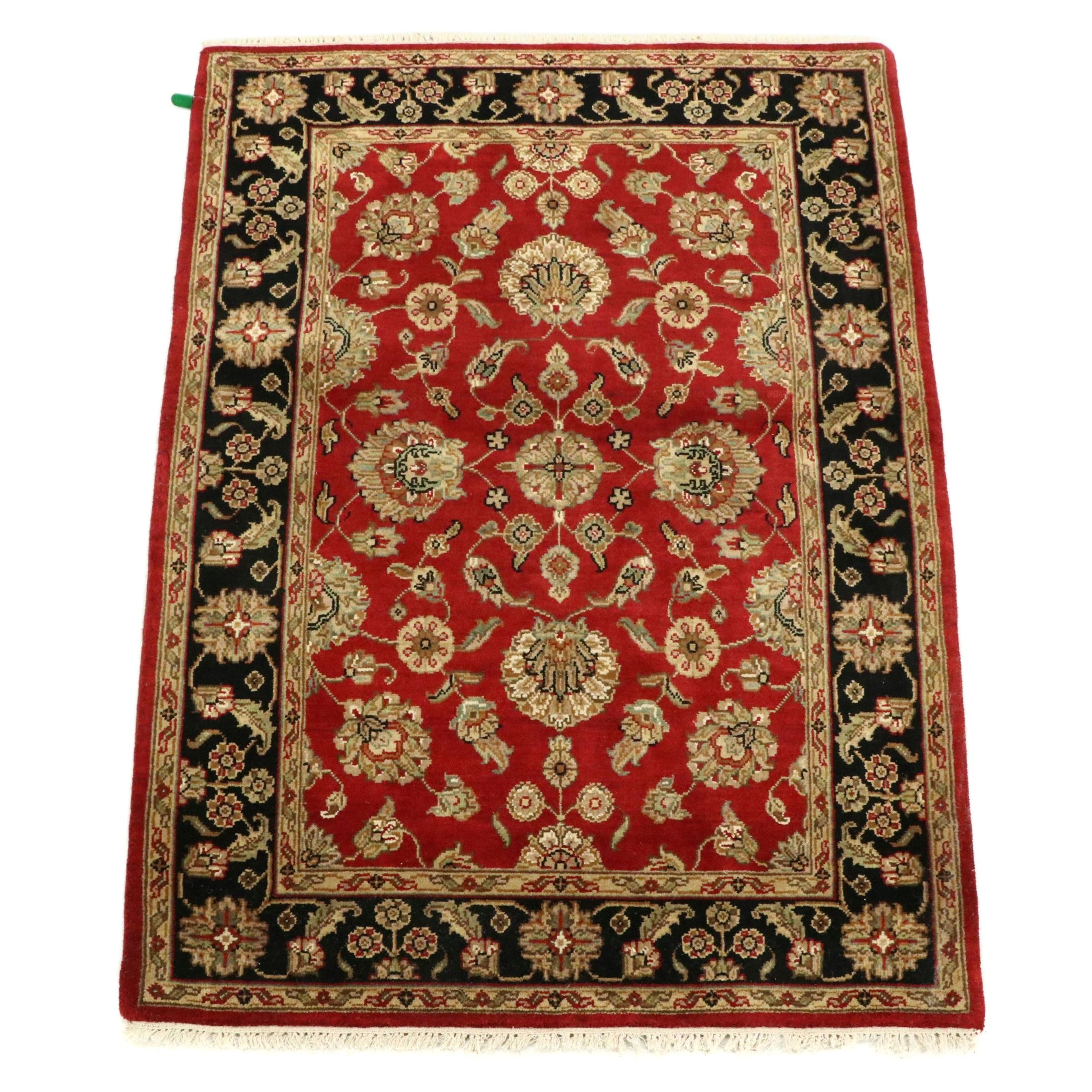 4' x 6'1 Hand-Knotted Indian Agra Area Rug