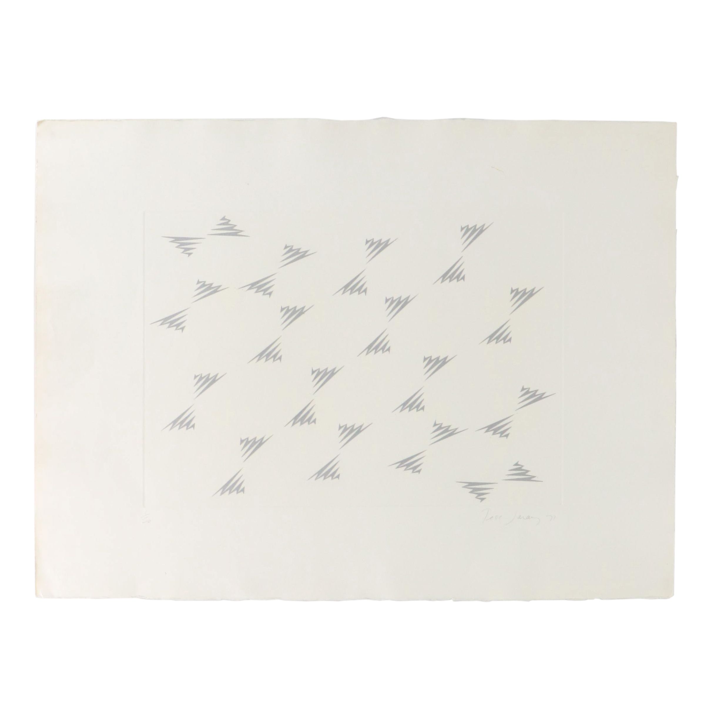 Tess Jaray Non-Objective Serigraphs, 1971