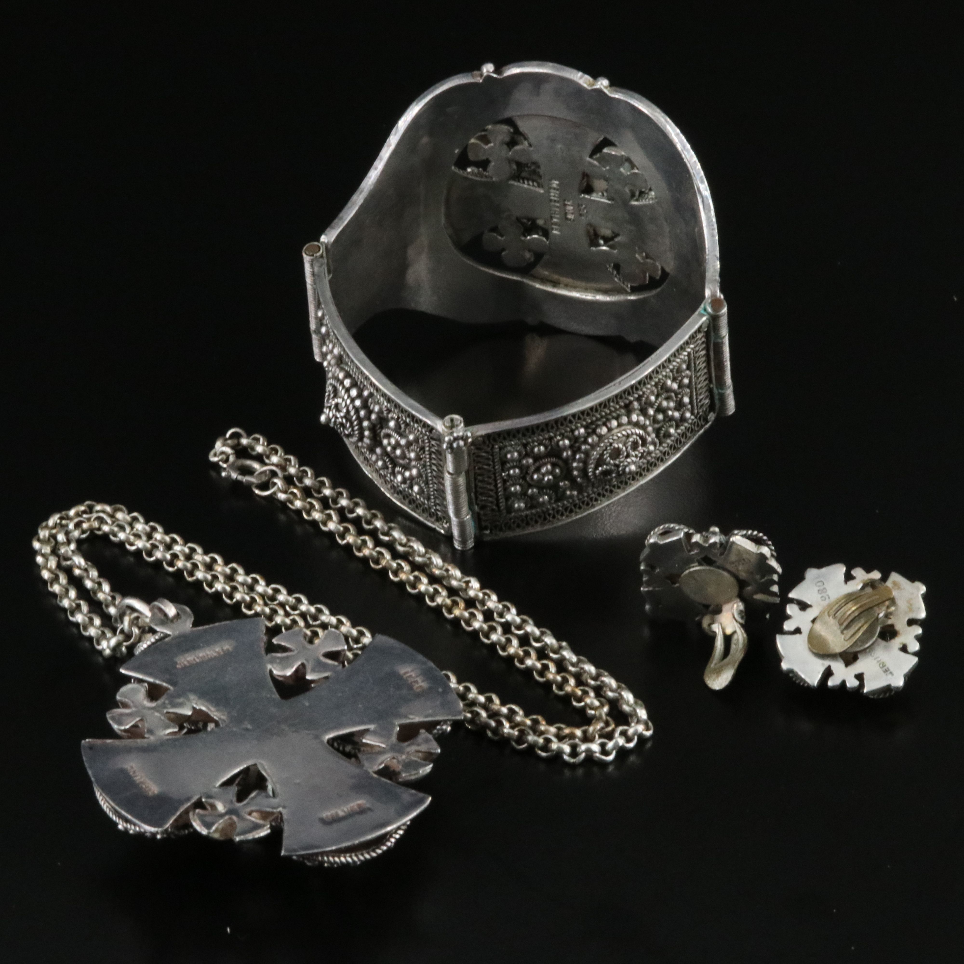 Sterling Sapphire Necklace, Bracelet and Earrings