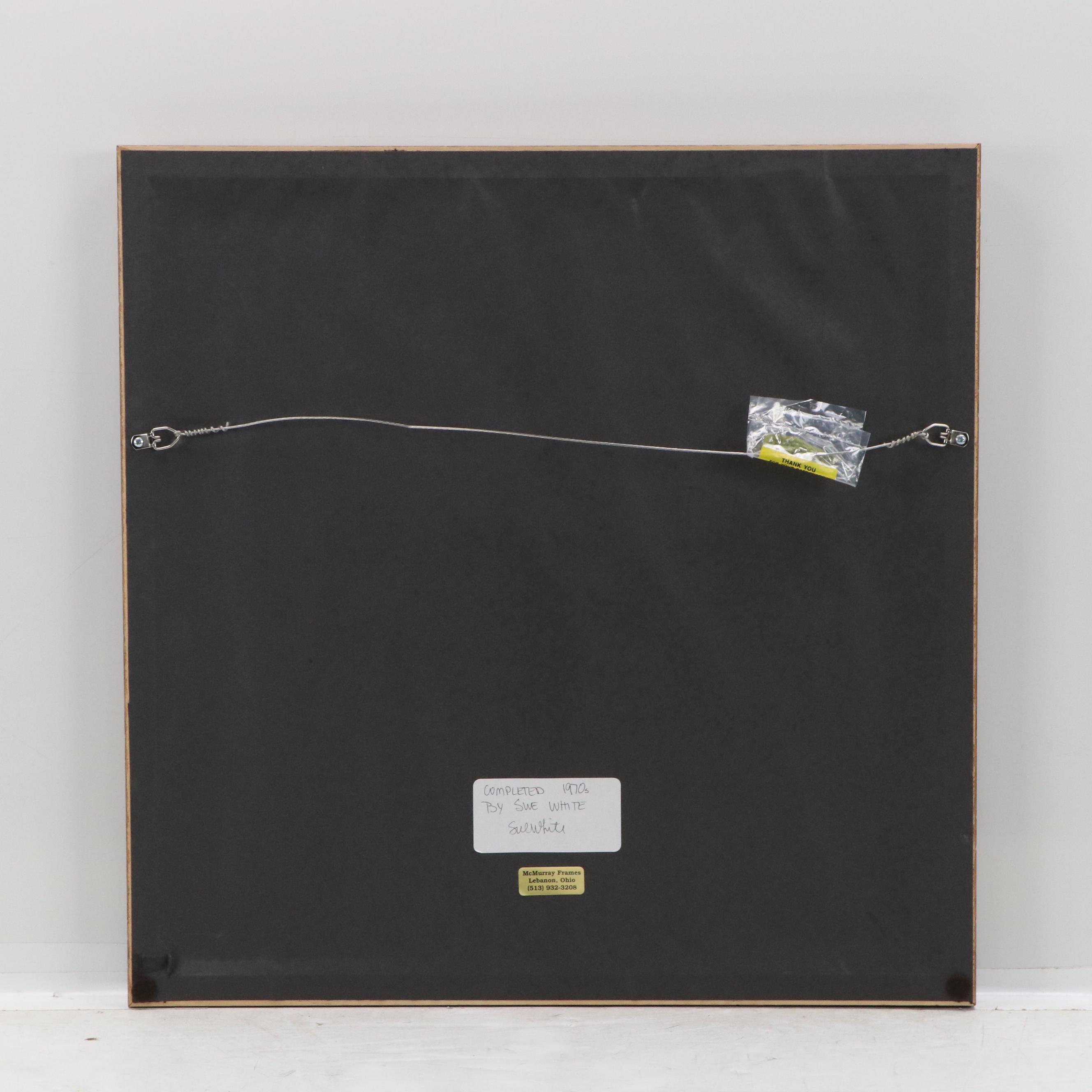 Sue White Handmade Embroidery of Bald Eagle