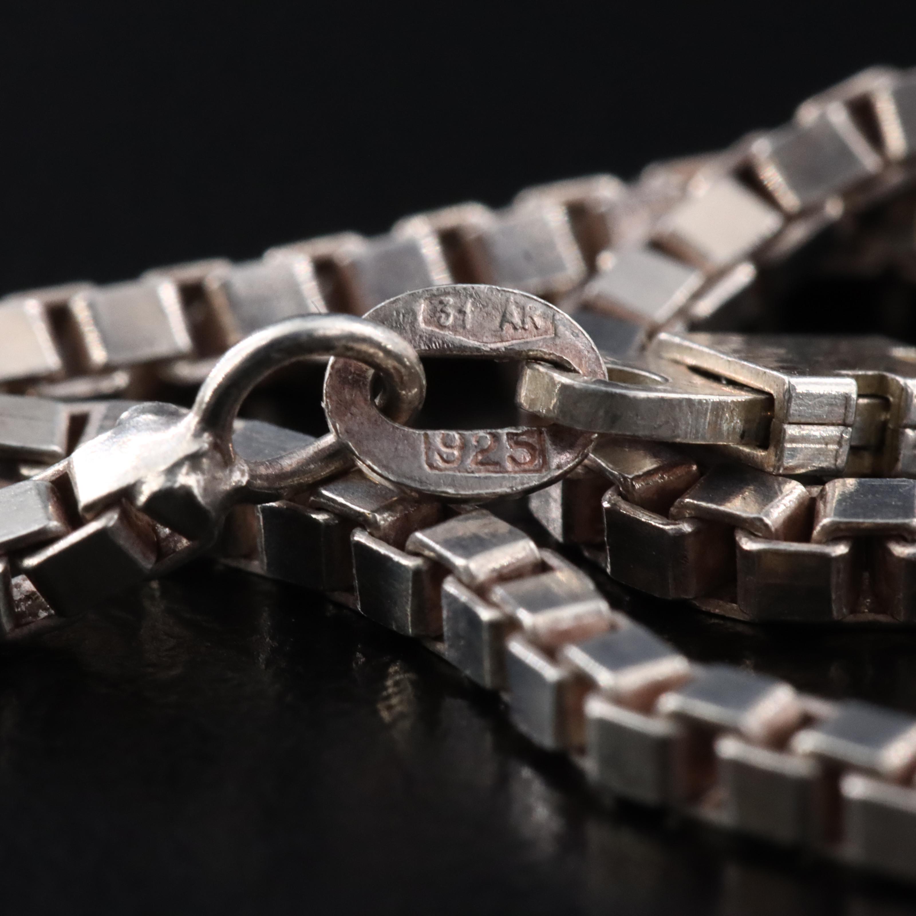 Italian Sterling Box Chain Necklace