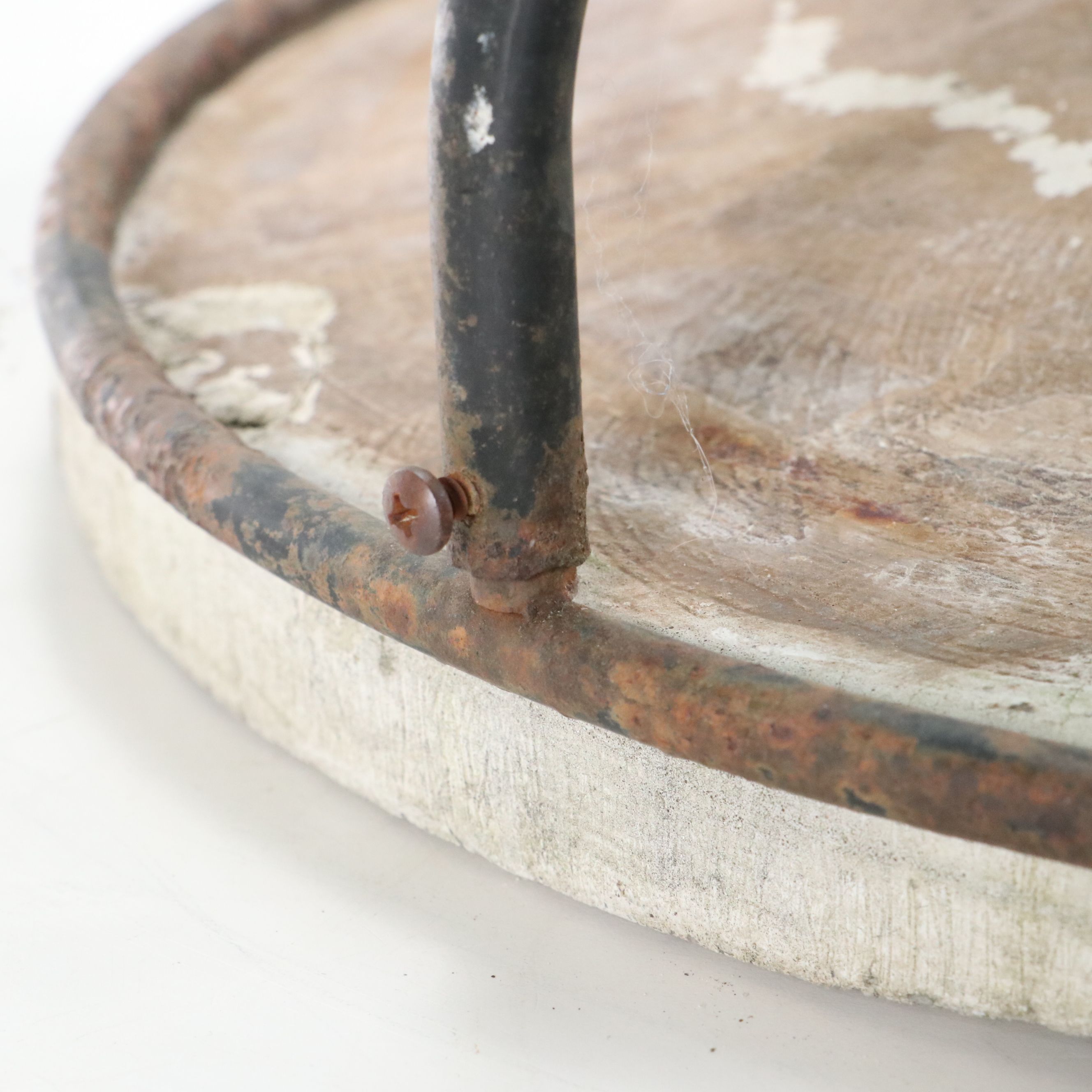 Sculptural Bird Bath with Brutalist Concrete Basin