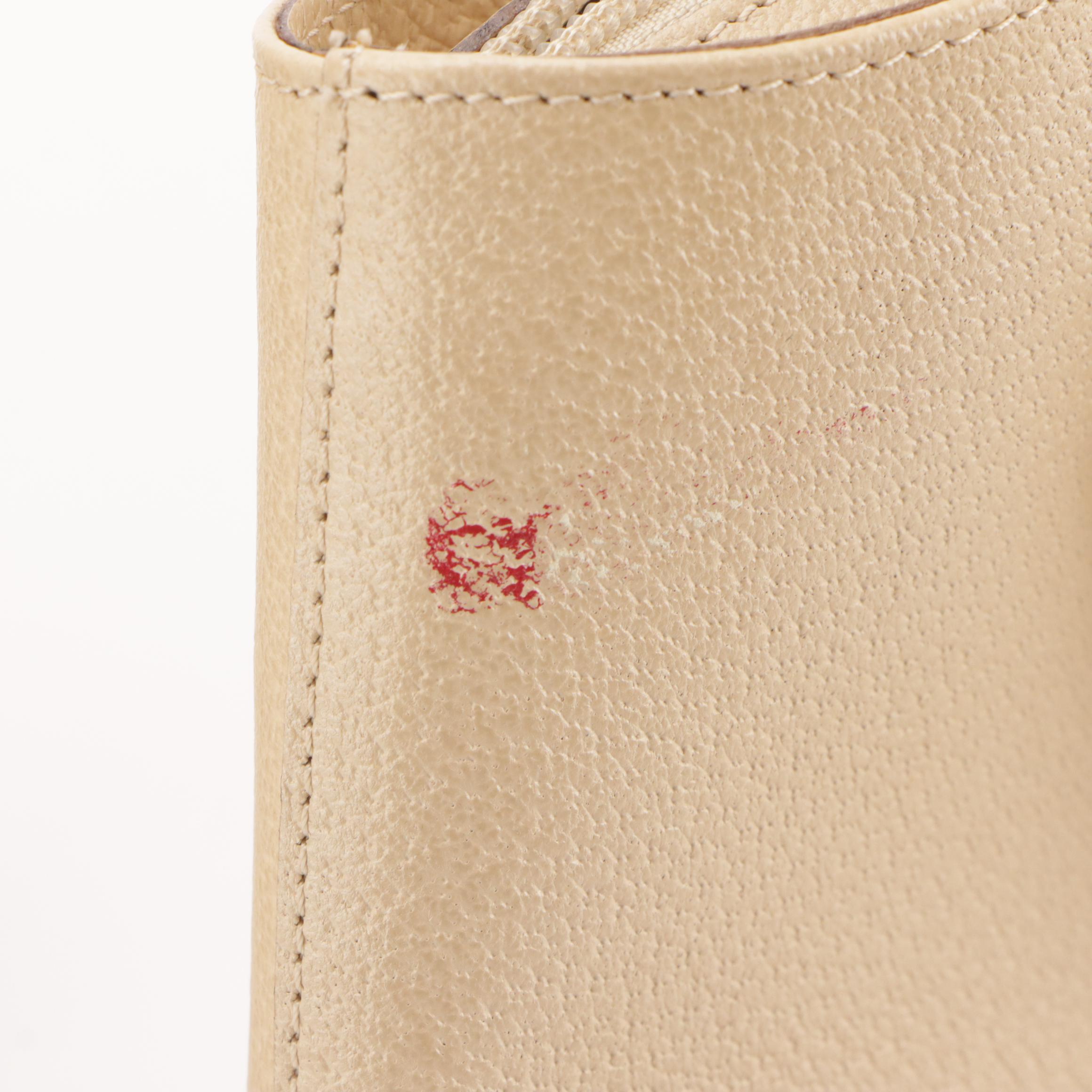 Kate Spade "Savona Paige" Slip Pocket Hobo Bag & Zippered Bag in Beige Leathers