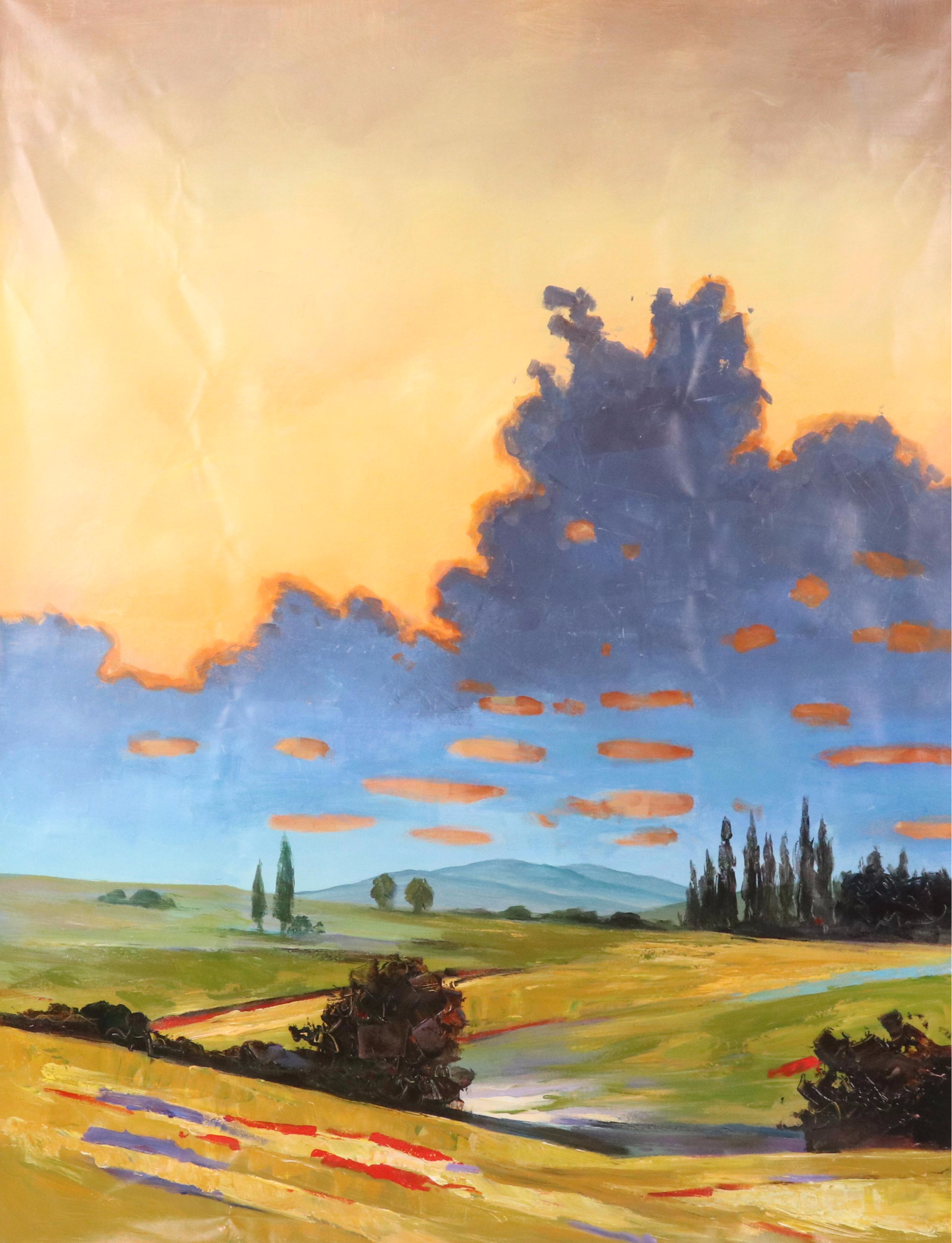 Xie Stylized Landscape Oil Painting, 21st Century