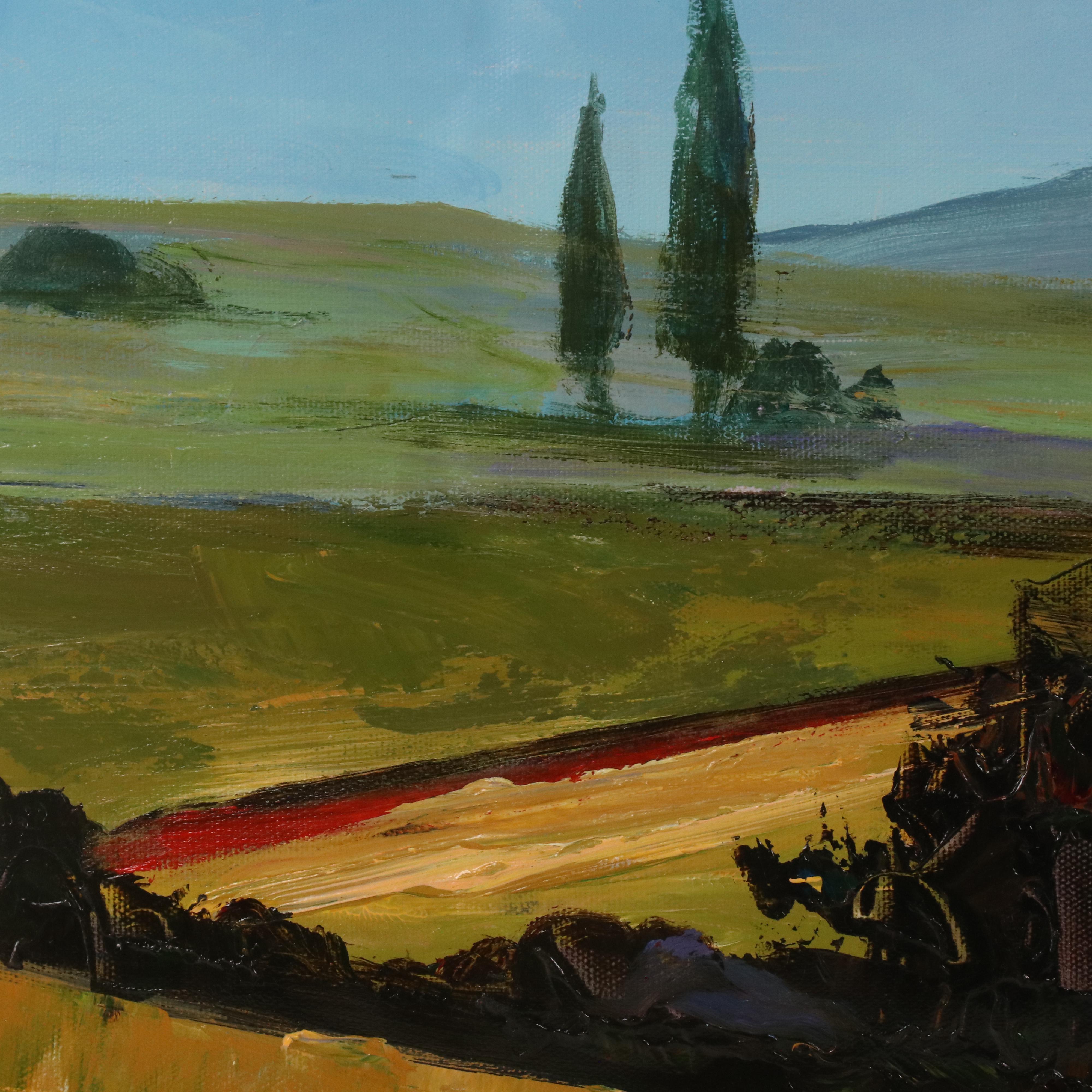 Xie Stylized Landscape Oil Painting, 21st Century