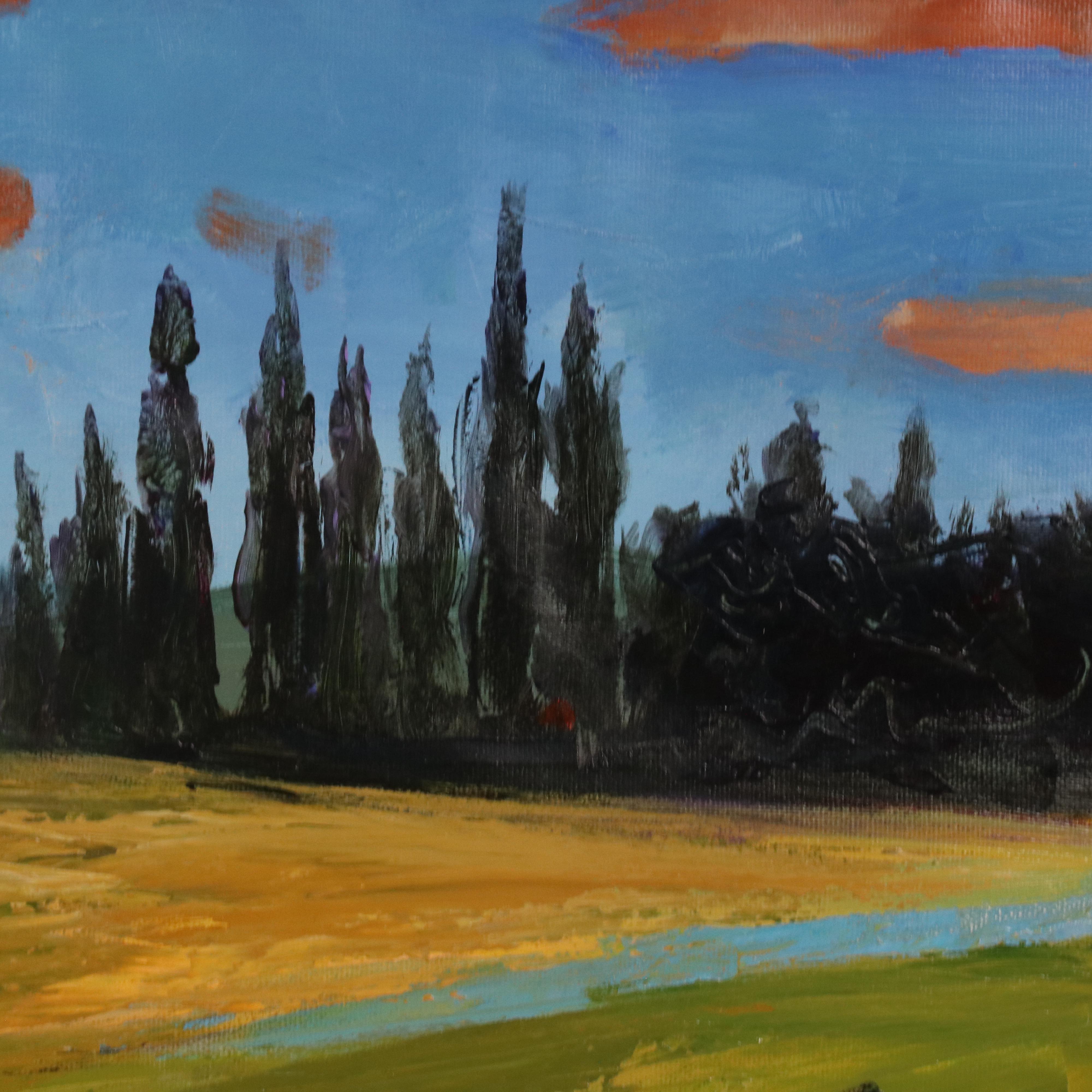 Xie Stylized Landscape Oil Painting, 21st Century