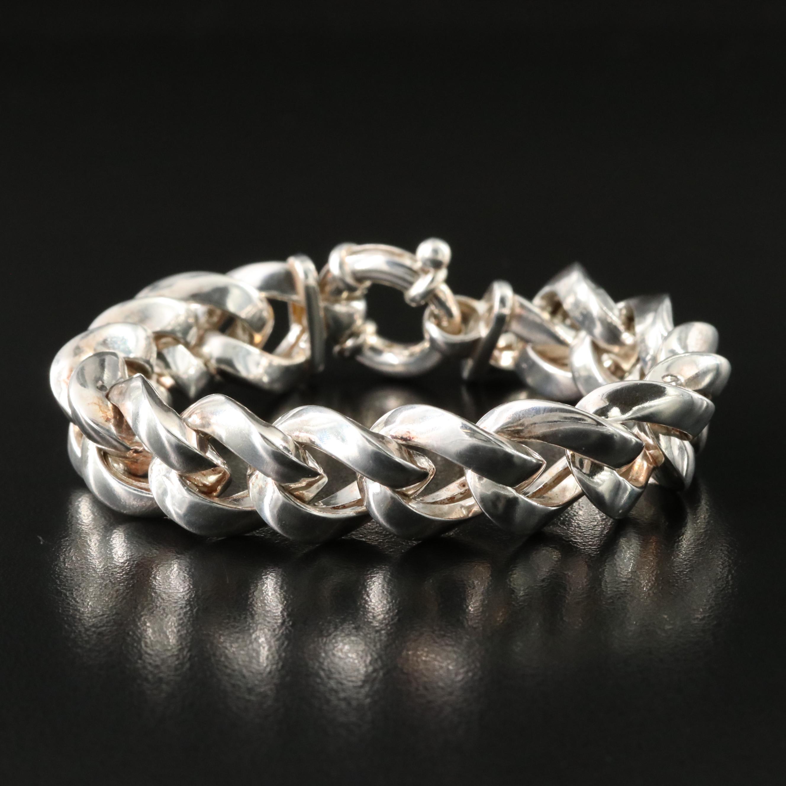 Italian Sterling Curb Chain Bracelet