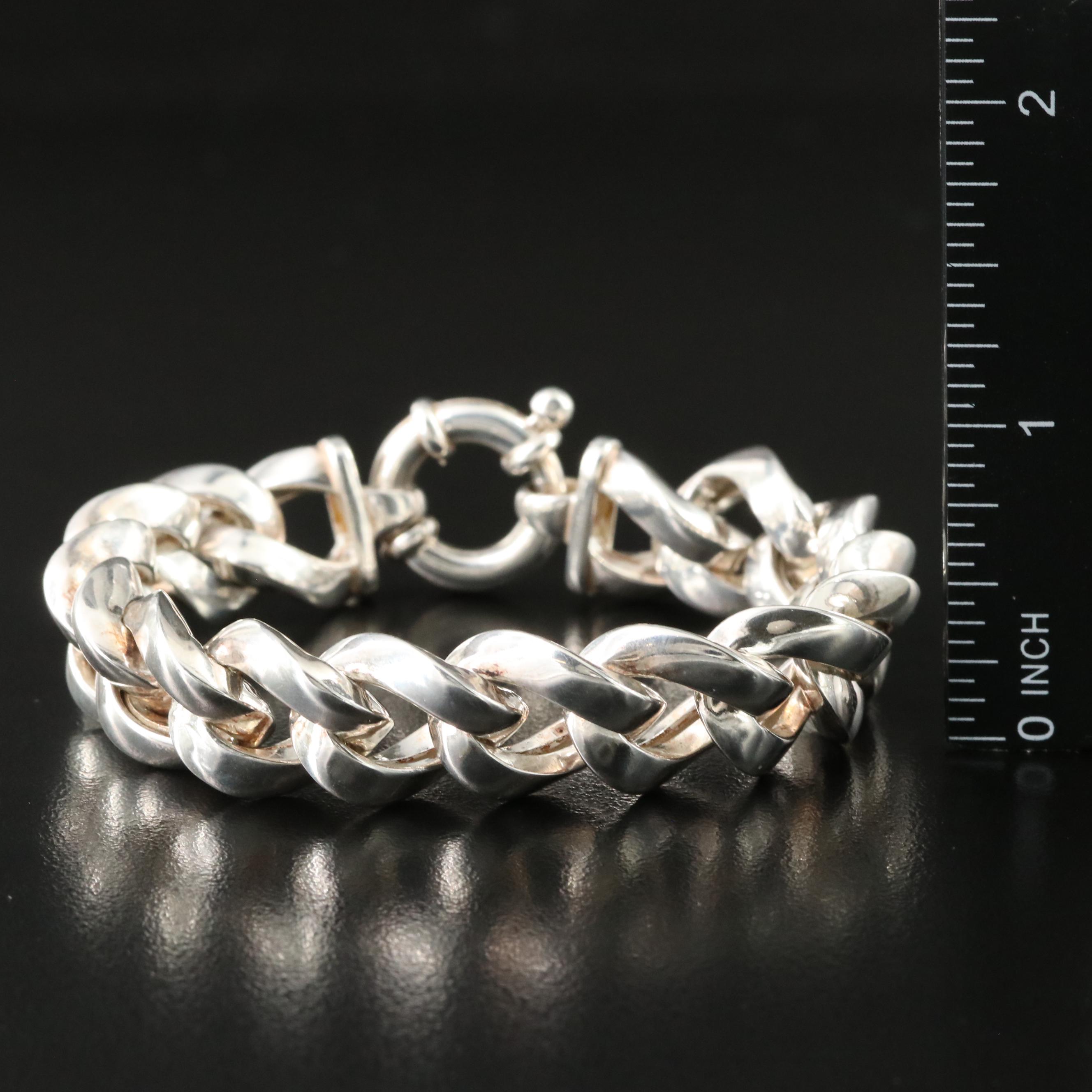 Italian Sterling Curb Chain Bracelet