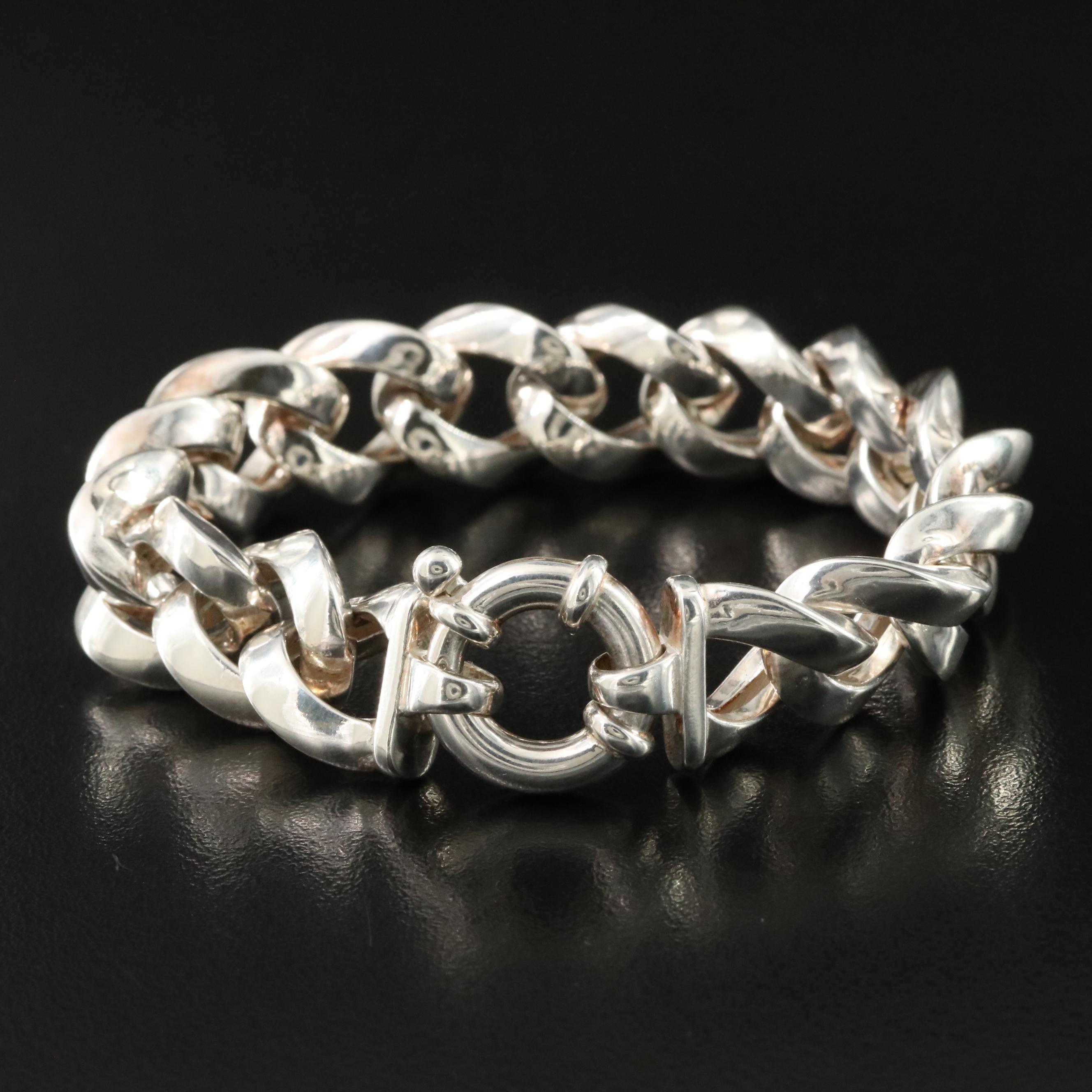 Italian Sterling Curb Chain Bracelet