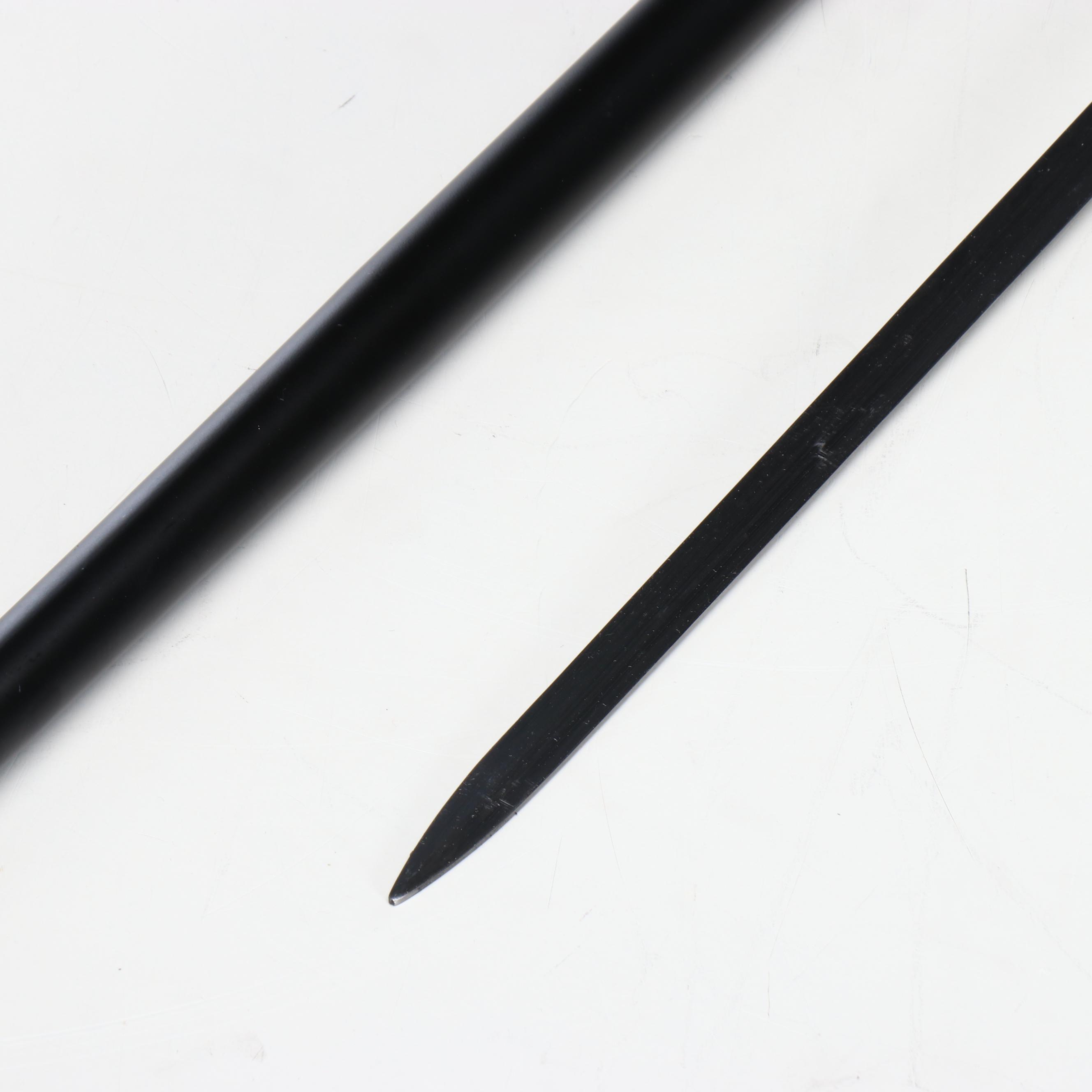 Gold Embossed Acanthus Leaf Handle Sword Cane