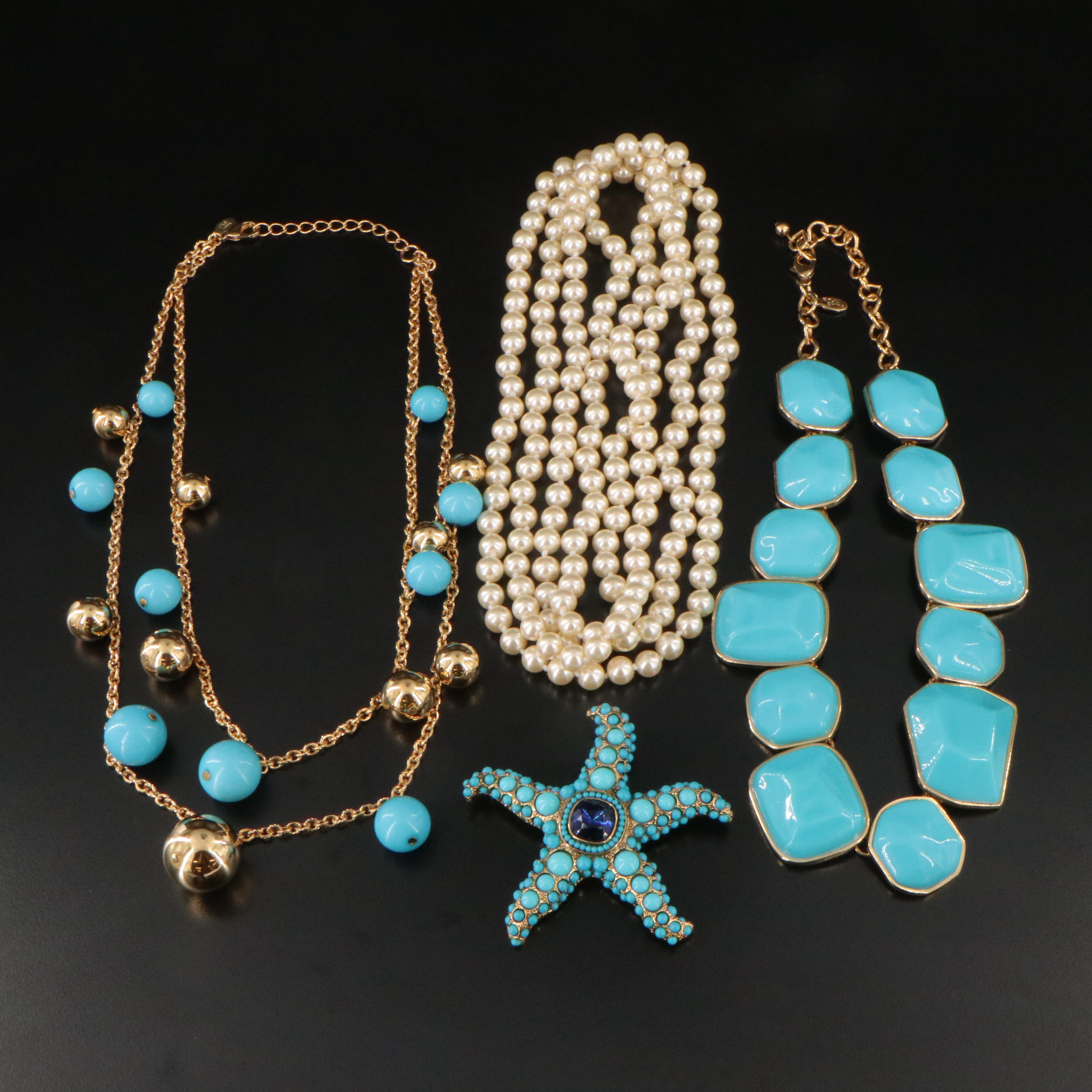 Kenneth Jay Lane Jewelry Featuring Starfish Brooch