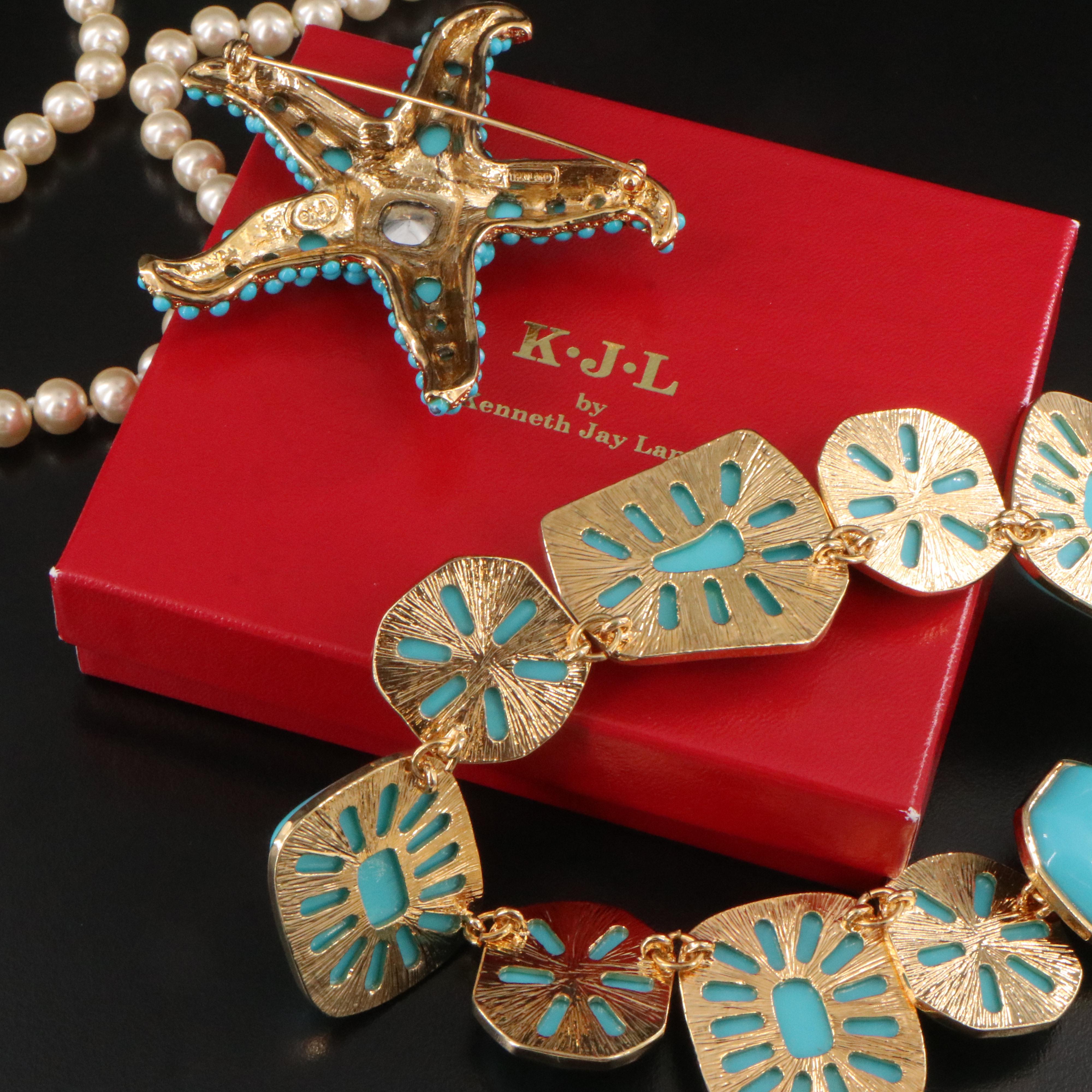 Kenneth Jay Lane Jewelry Featuring Starfish Brooch