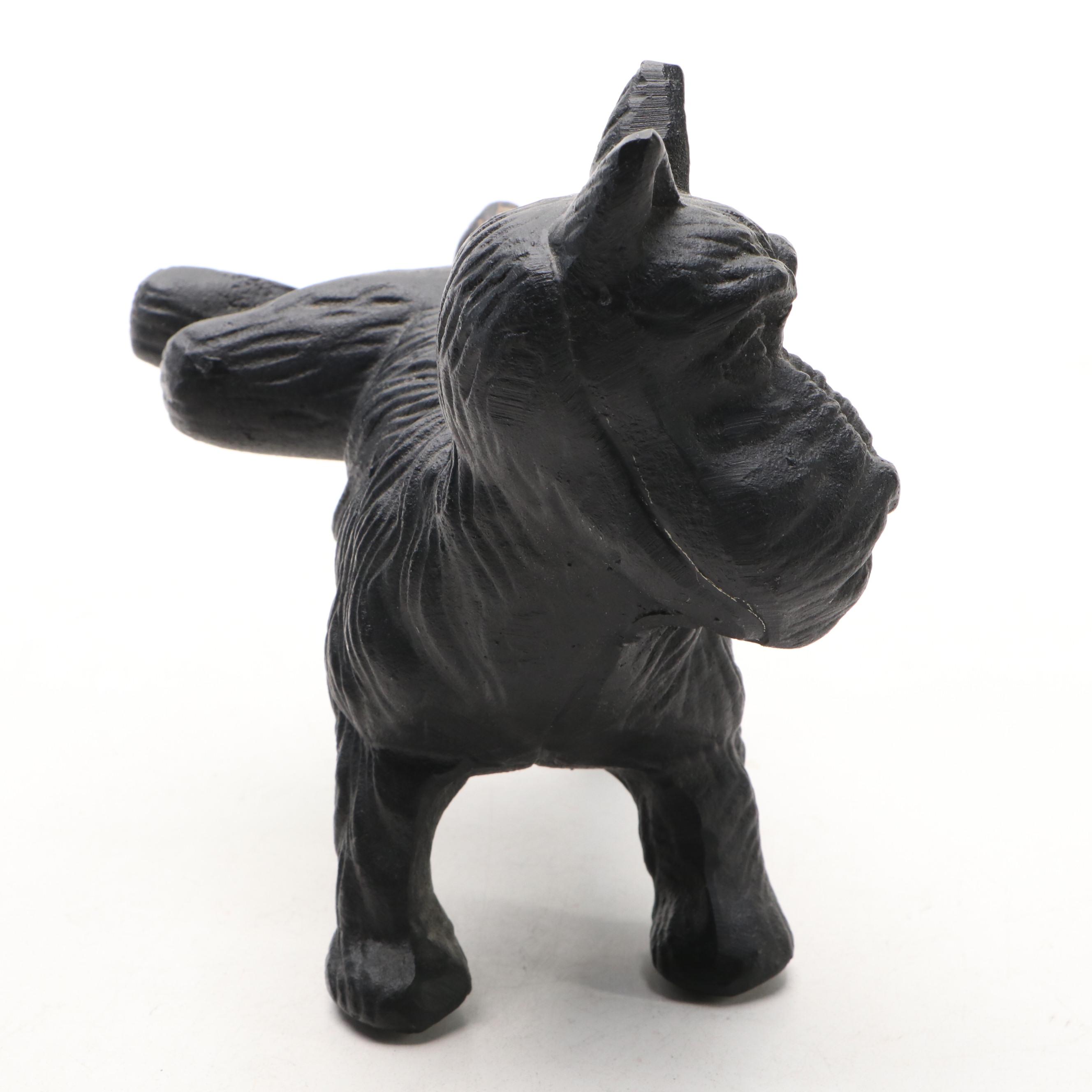 Art Deco Style Scottie Dog Figurine and Door Stop, 20th Century