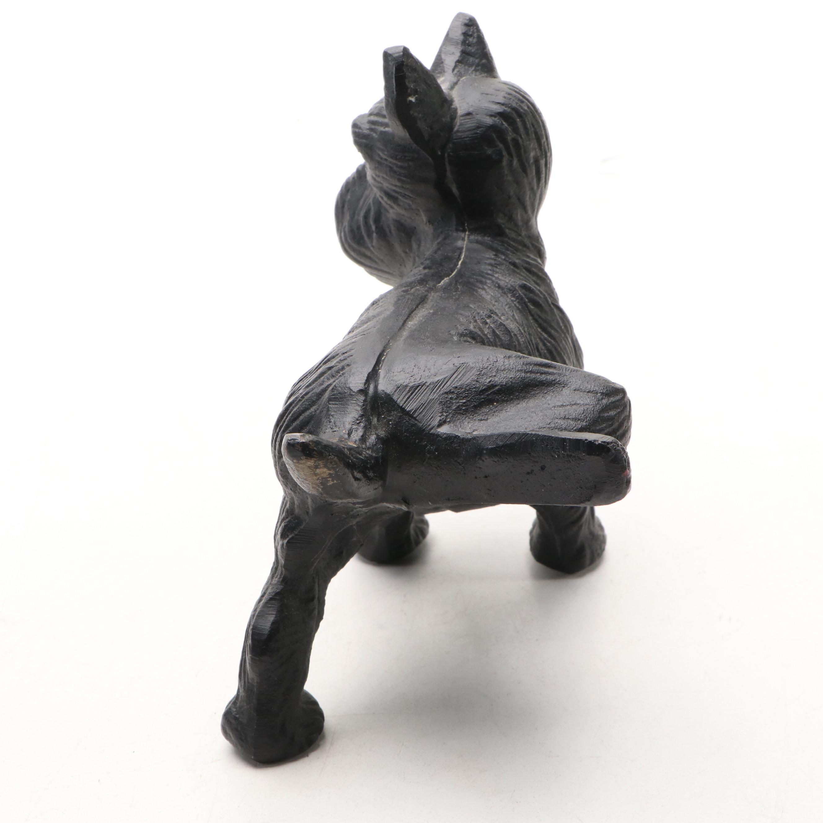 Art Deco Style Scottie Dog Figurine and Door Stop, 20th Century