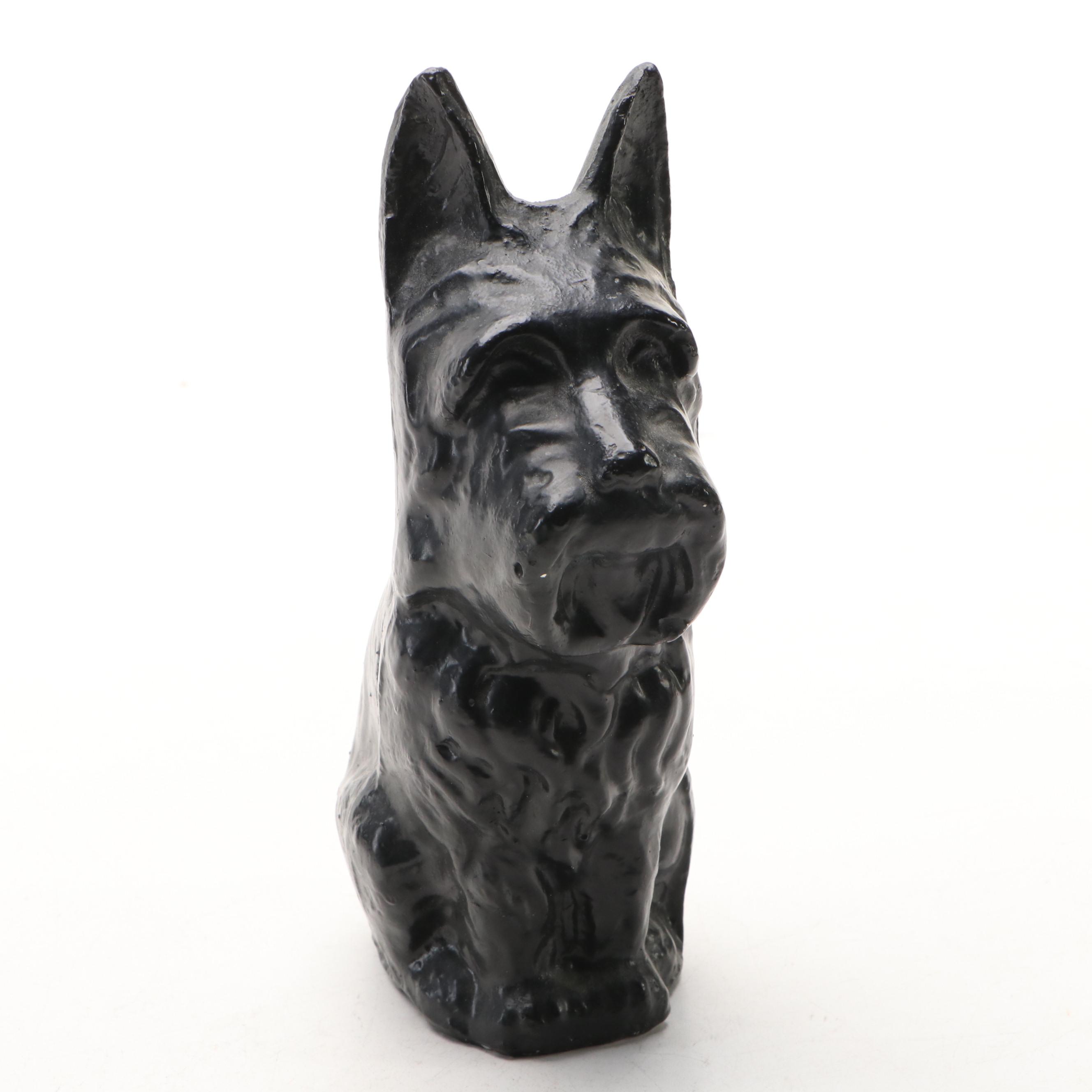 Art Deco Style Scottie Dog Figurine and Door Stop, 20th Century