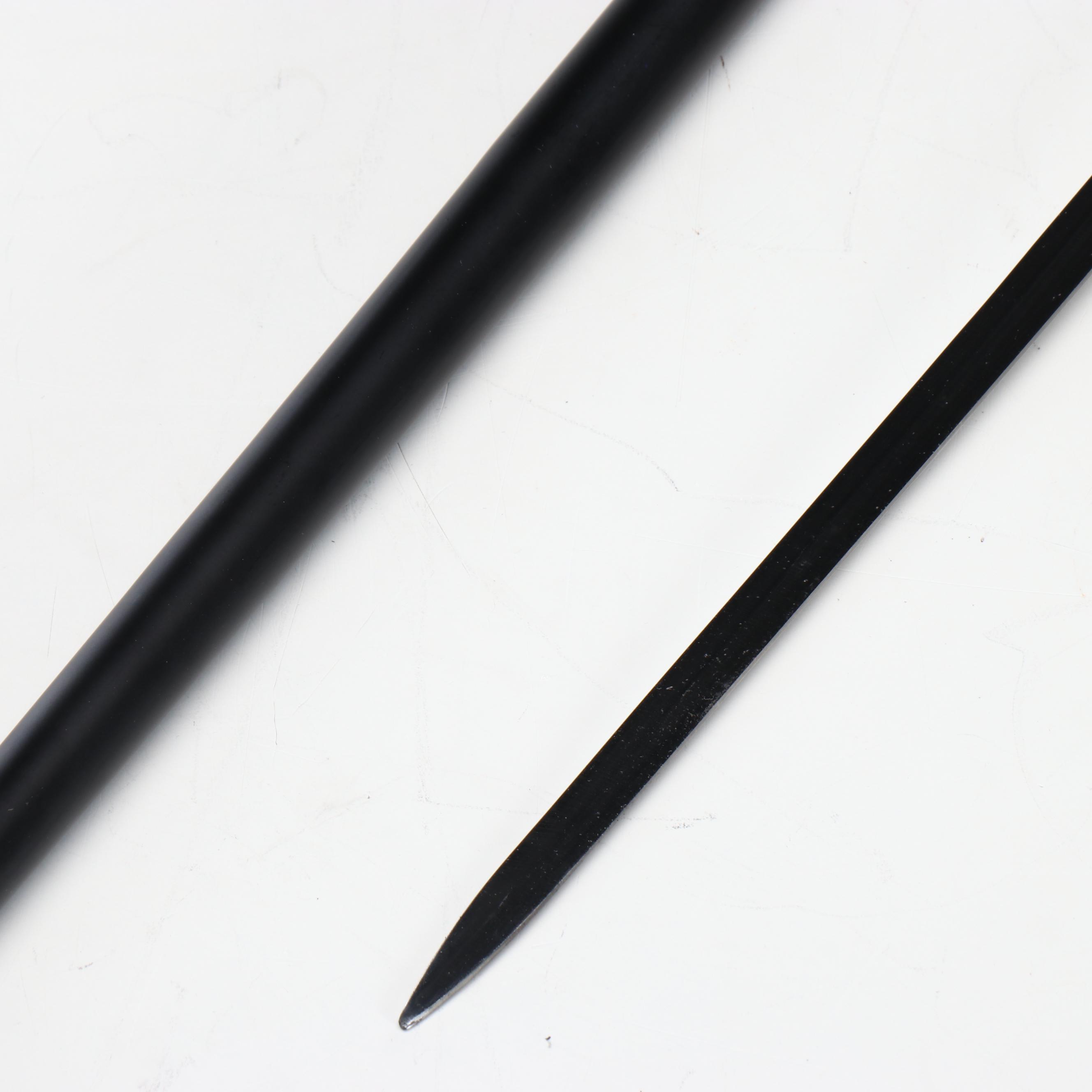 Gold Embossed Acanthus Leaf Handle Sword Cane