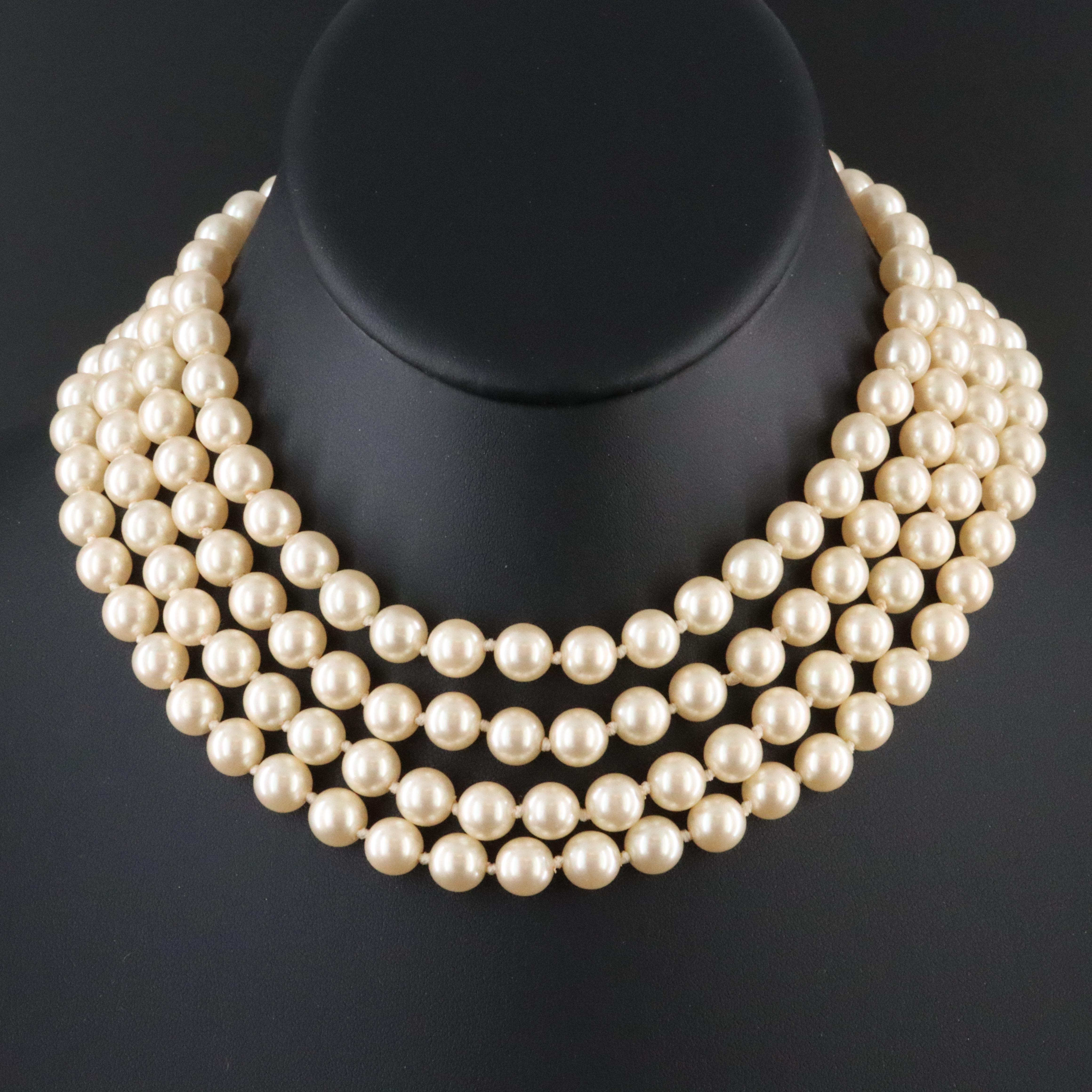 Endless Faux Pearl Necklace