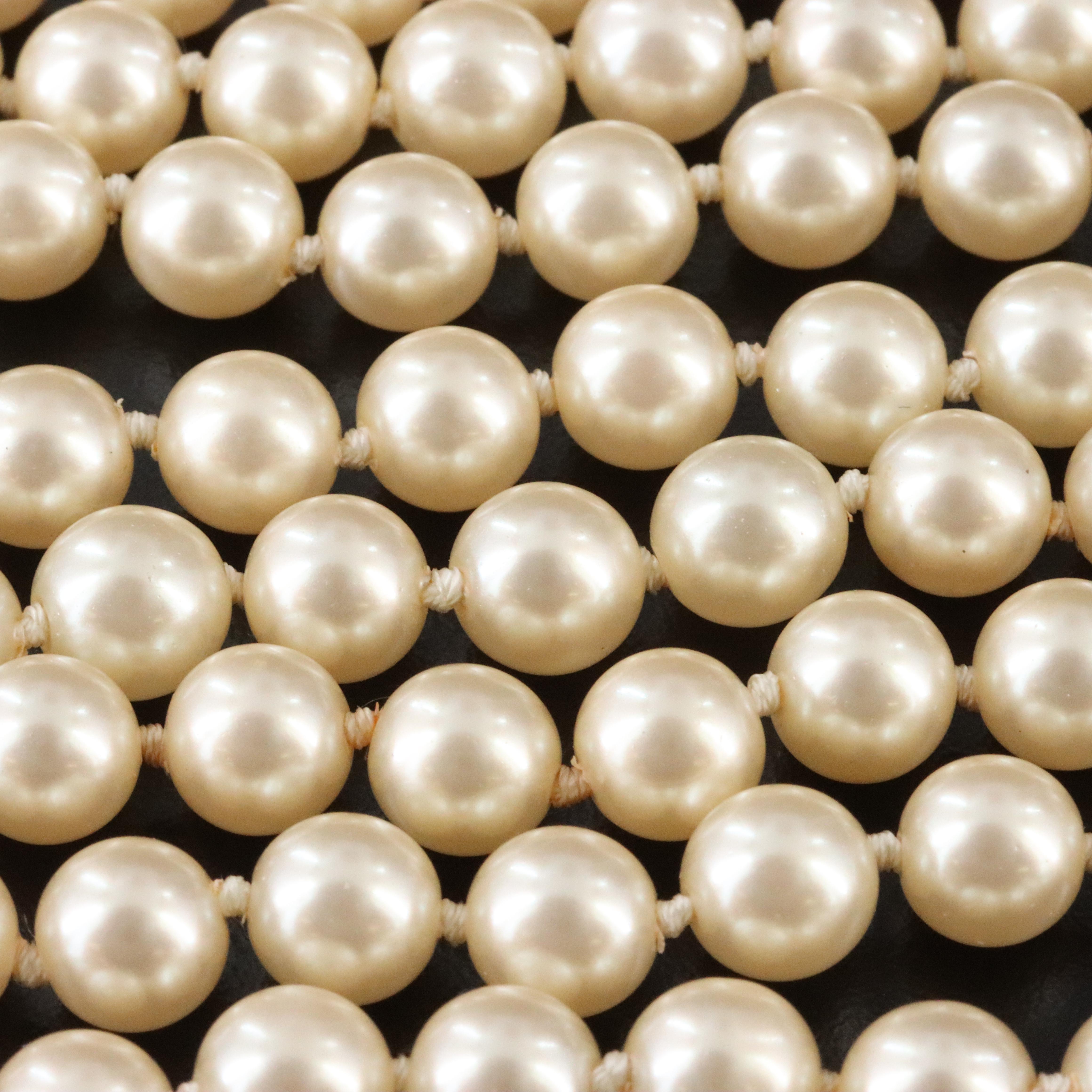 Endless Faux Pearl Necklace