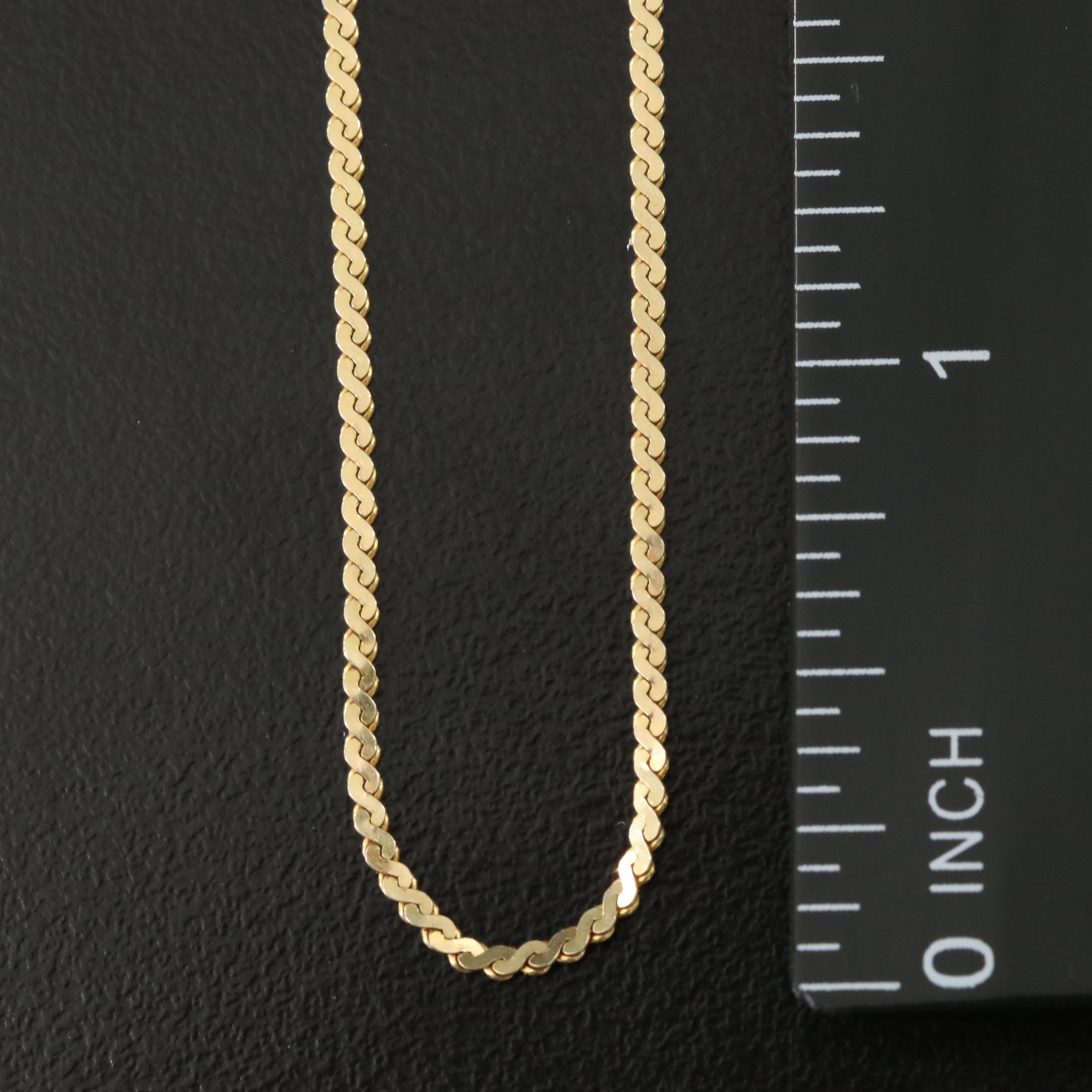 Italian 14K Serpentine Chain Necklace