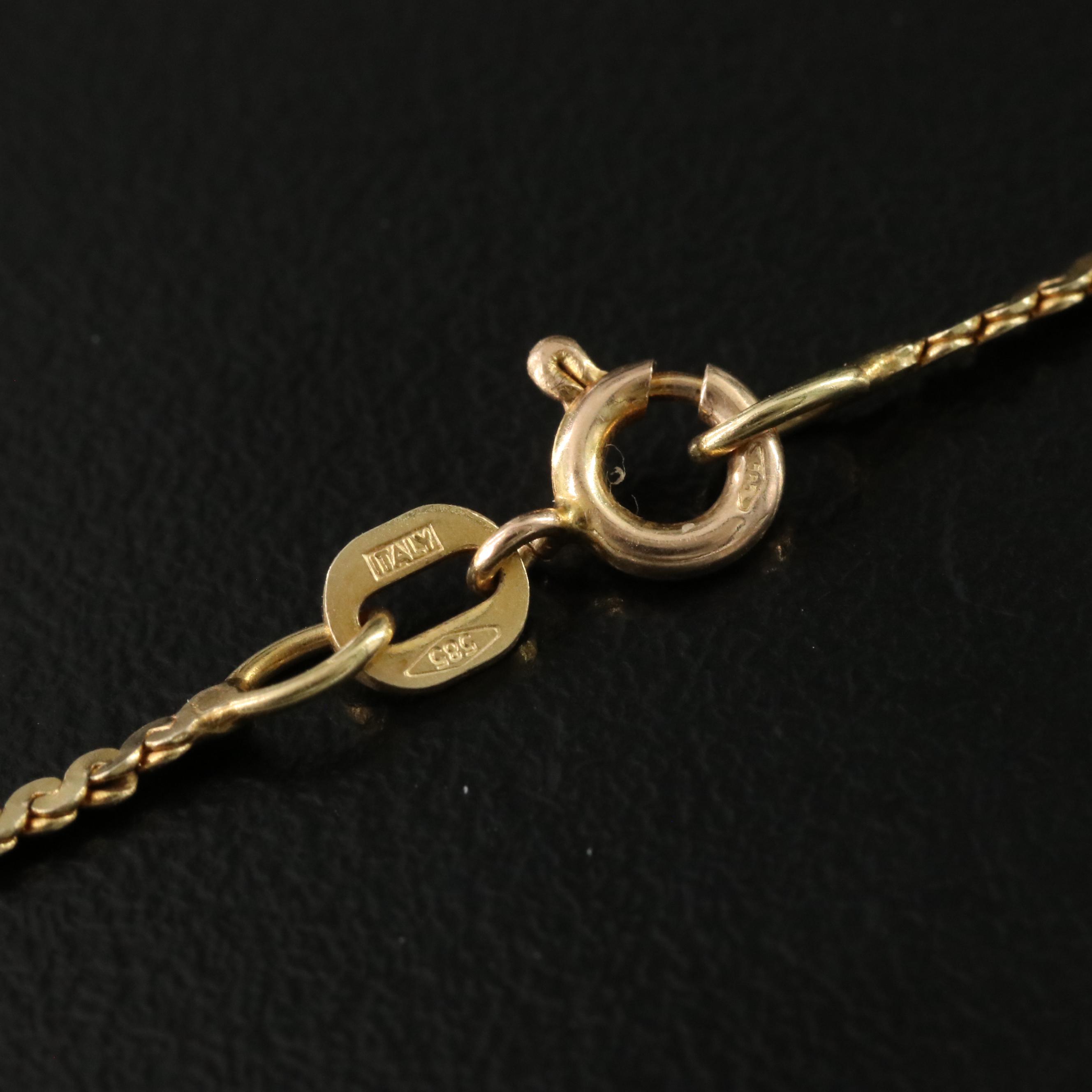 Italian 14K Serpentine Chain Necklace