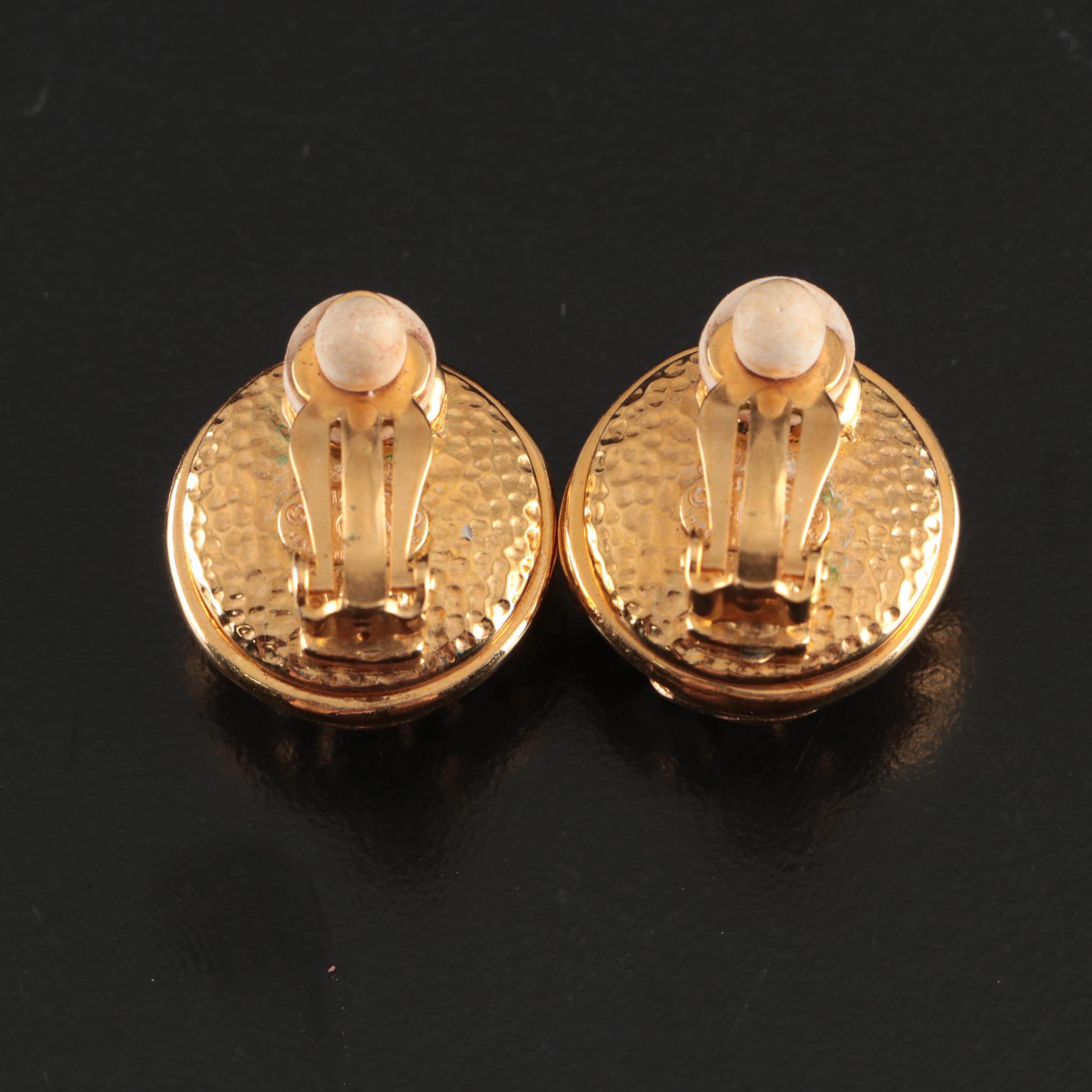 Chanel CC Crystal Earrings