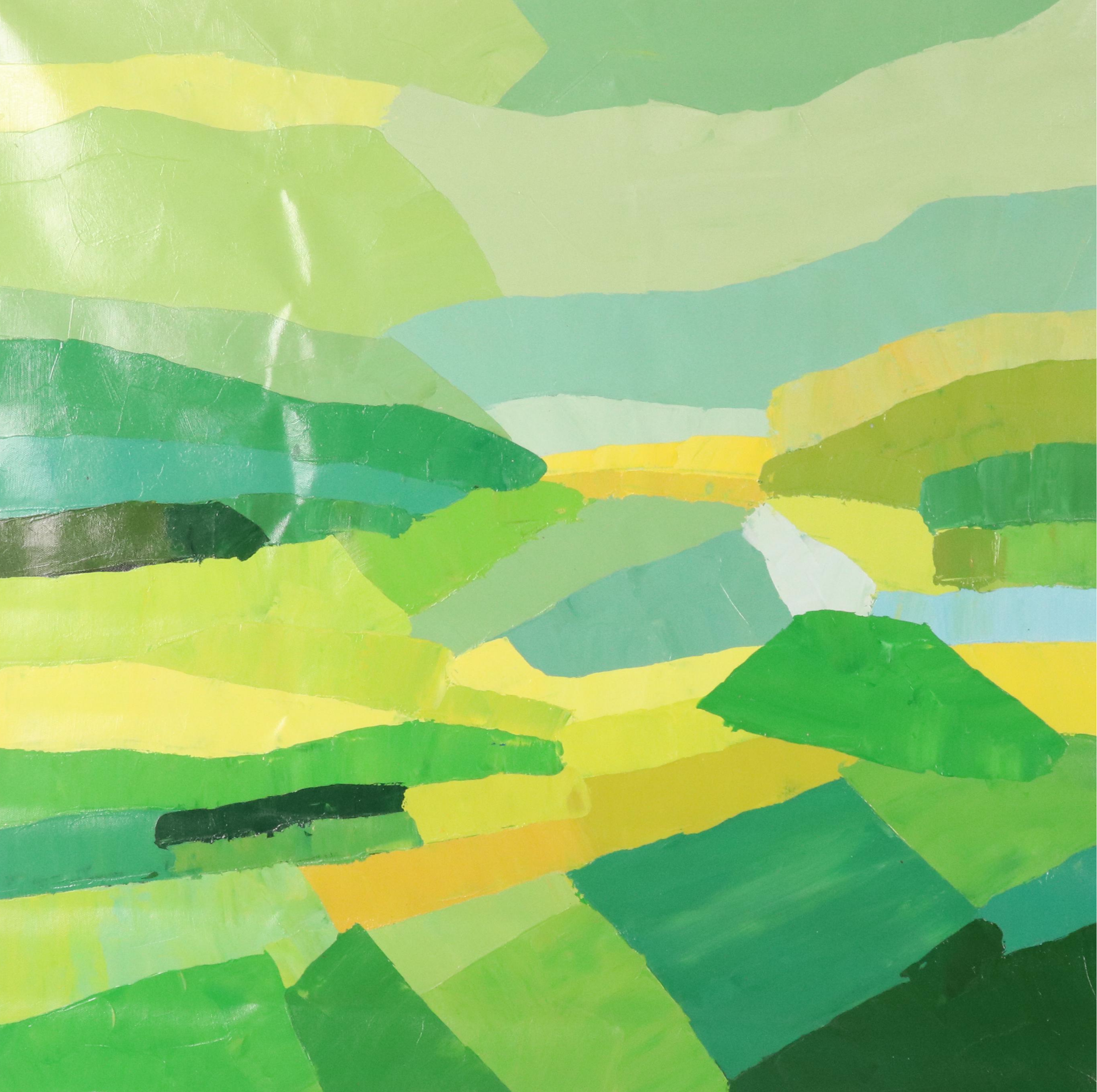 Zheng Stylized Landscape Oil Painting, 21st Century