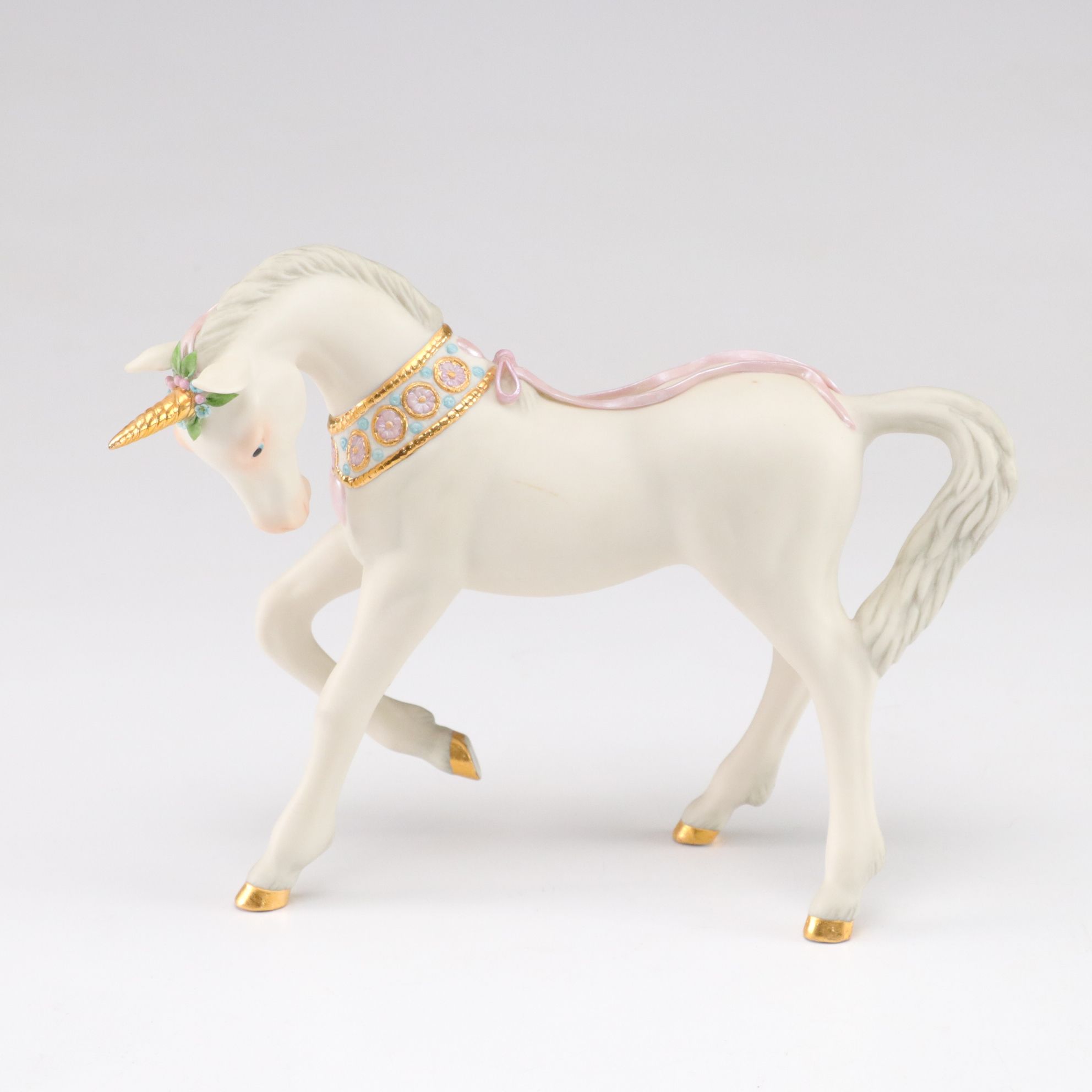 Cybis "Sir Bailey" and "Lord Bentley" Porcelain Unicorn Figurines