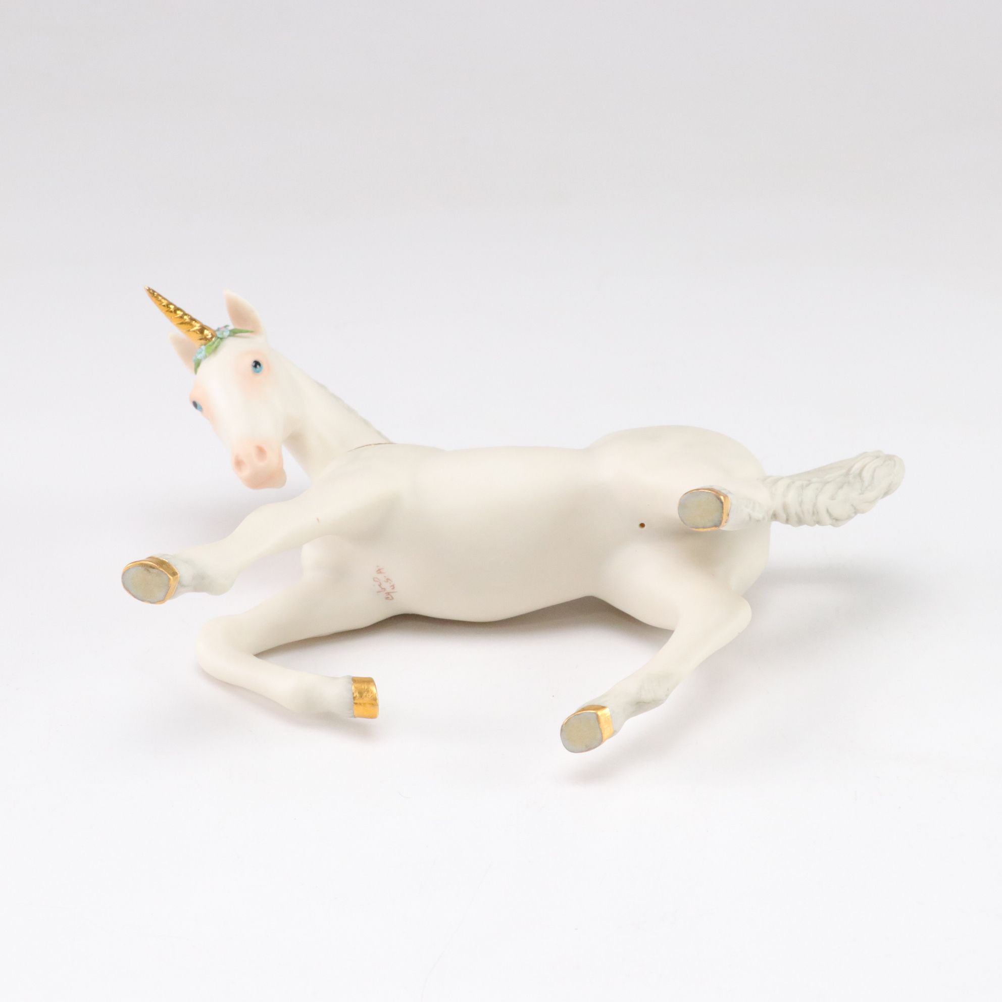 Cybis "Sir Bailey" and "Lord Bentley" Porcelain Unicorn Figurines
