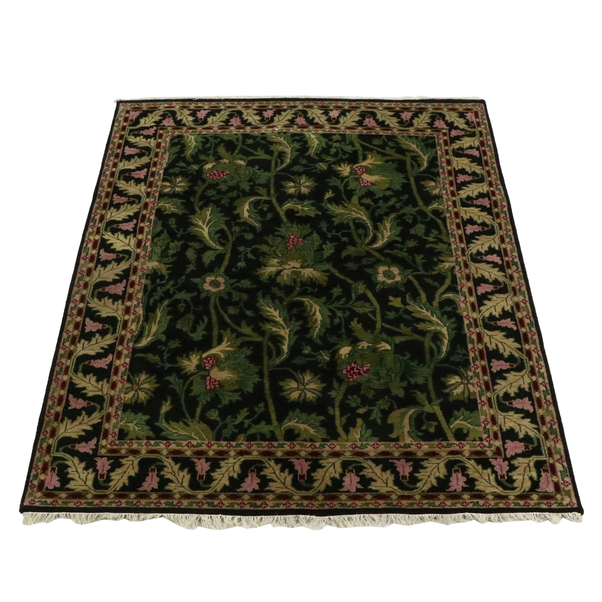 8'1 x 10'2 Hand-Knotted Indian Area Rug