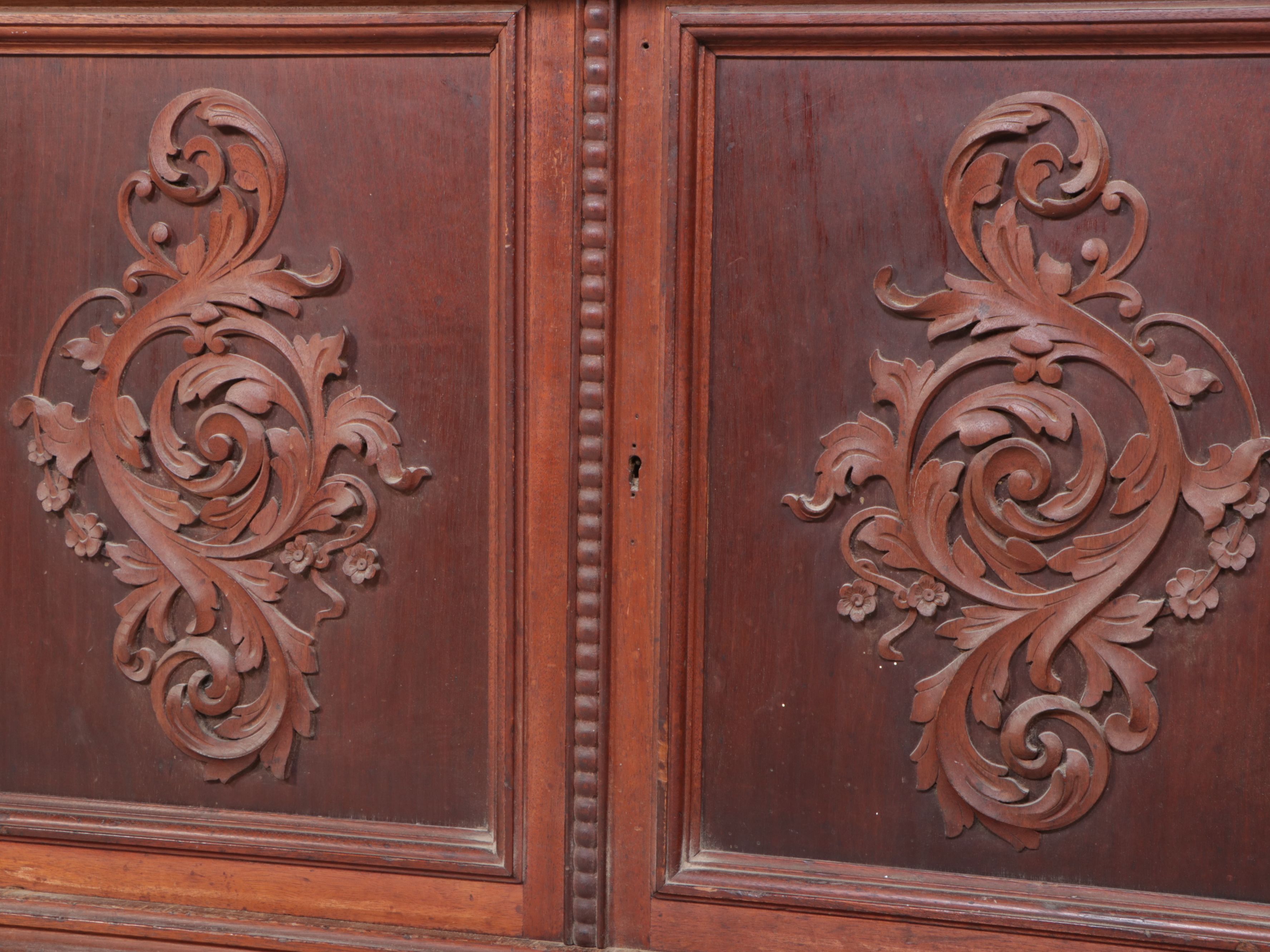 Victorian Aesthetic Movement Style Carved Wood Cabinet, Late 19th Century