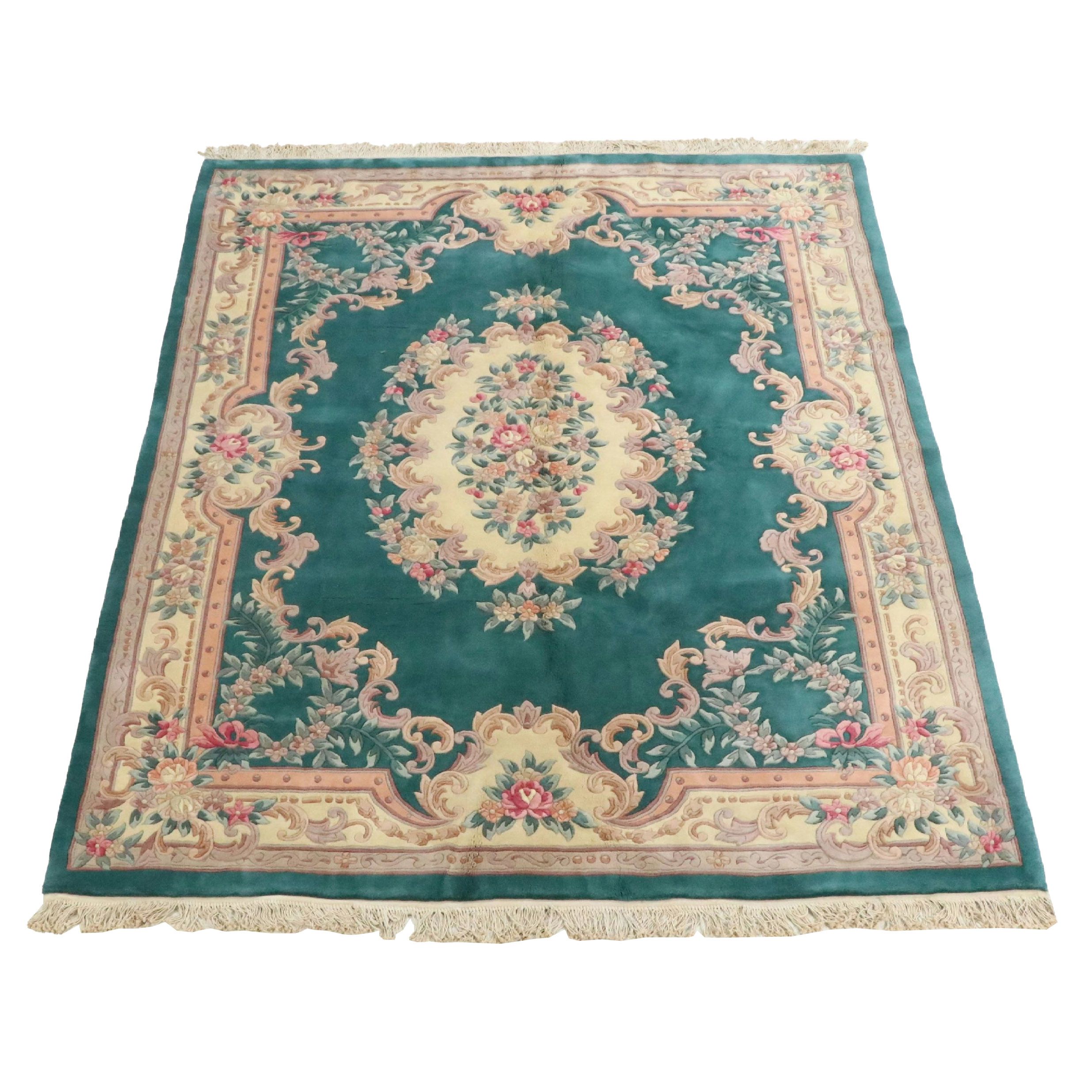 7'8 x 10'2 Hand-Knotted Sino-French Aubusson Area Rug