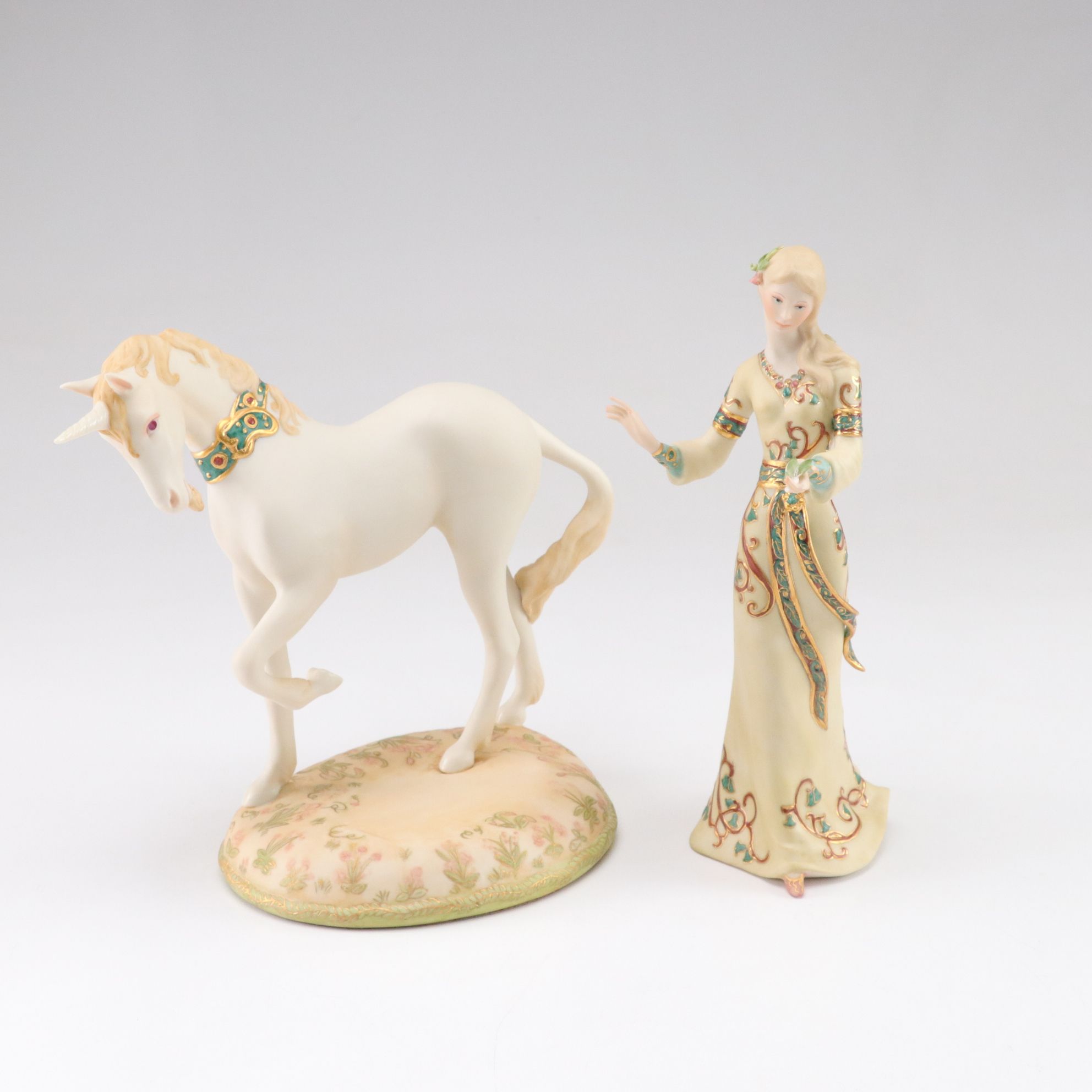Cybis "The Lady and The Unicorn" Porcelain Figurines